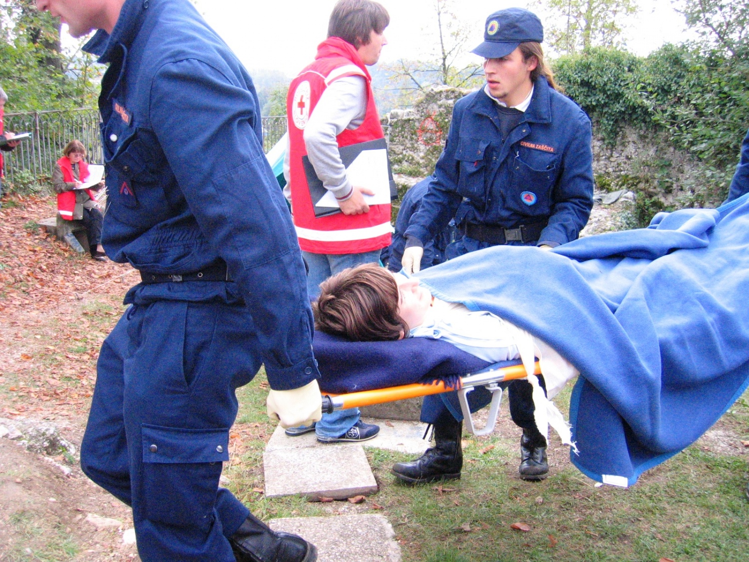 še en utrinek iz tekmovanja prve pomoči