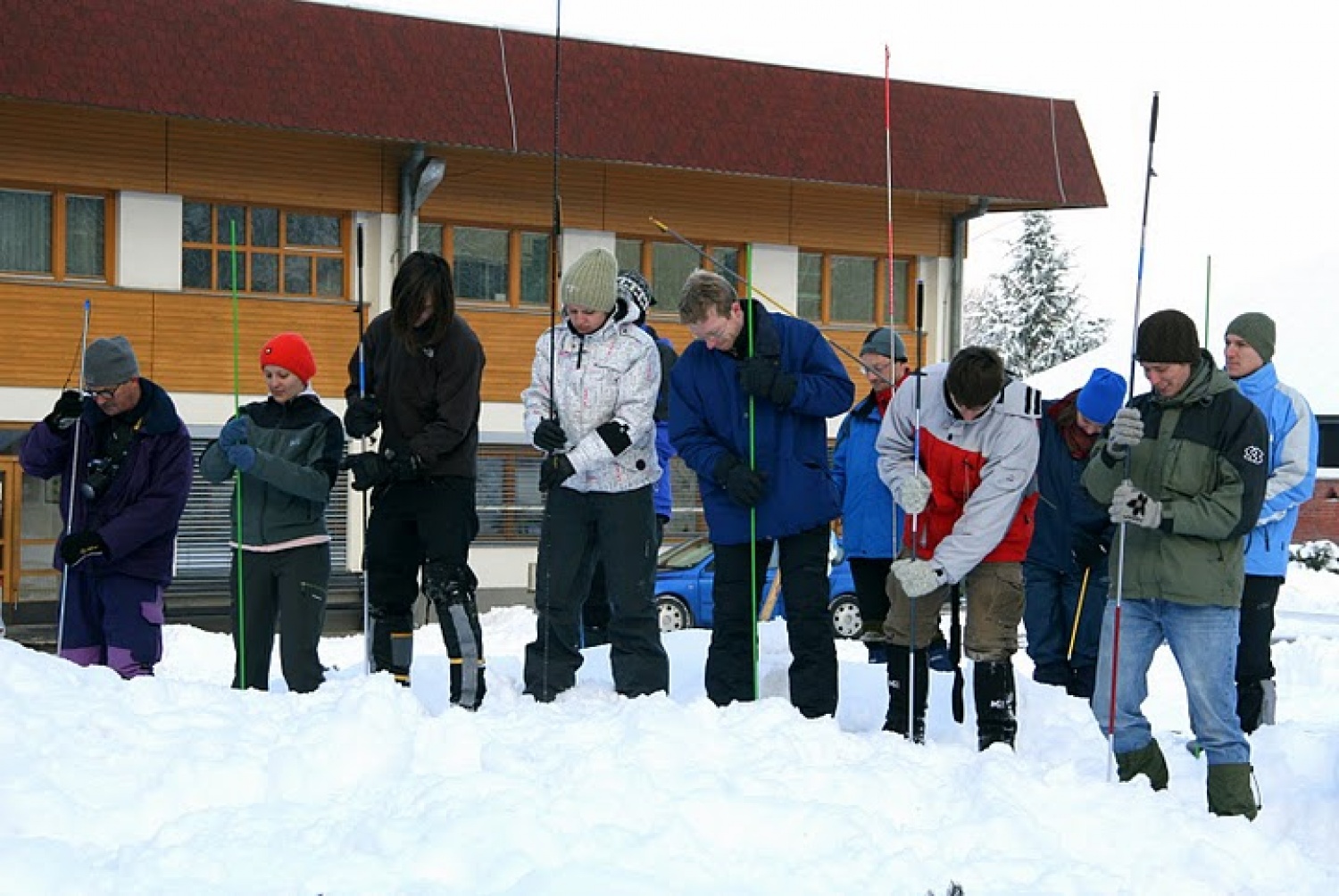 Sondiranje za točno določitev zasutega