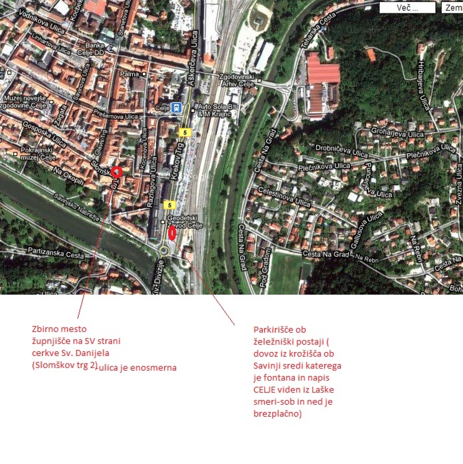 Zemljevid lokacije dogodka