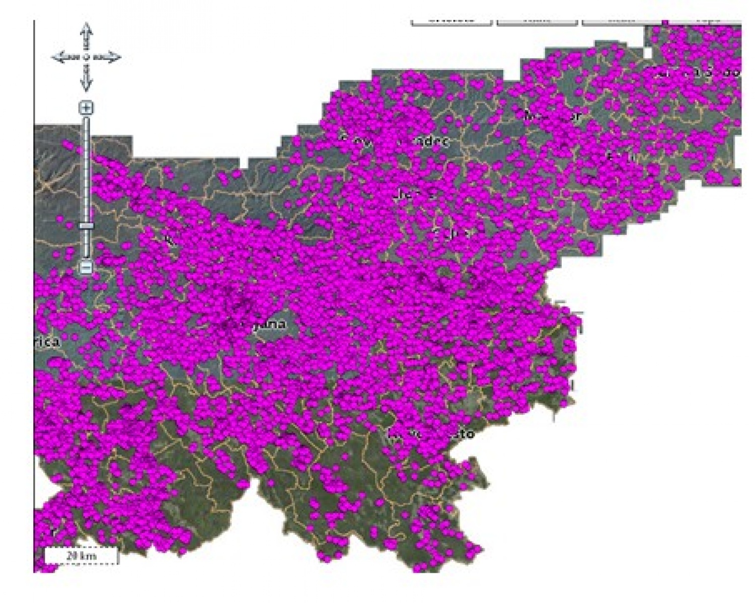 Gostota potencialnih divjih odlagališč