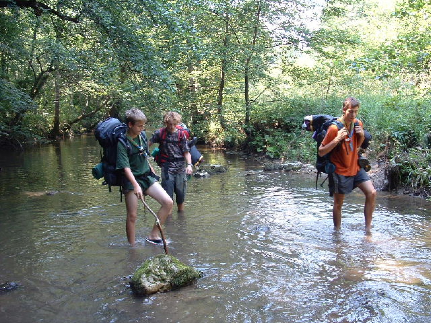 zakaj bi šli po cesti če lahko gremo po potoku,...