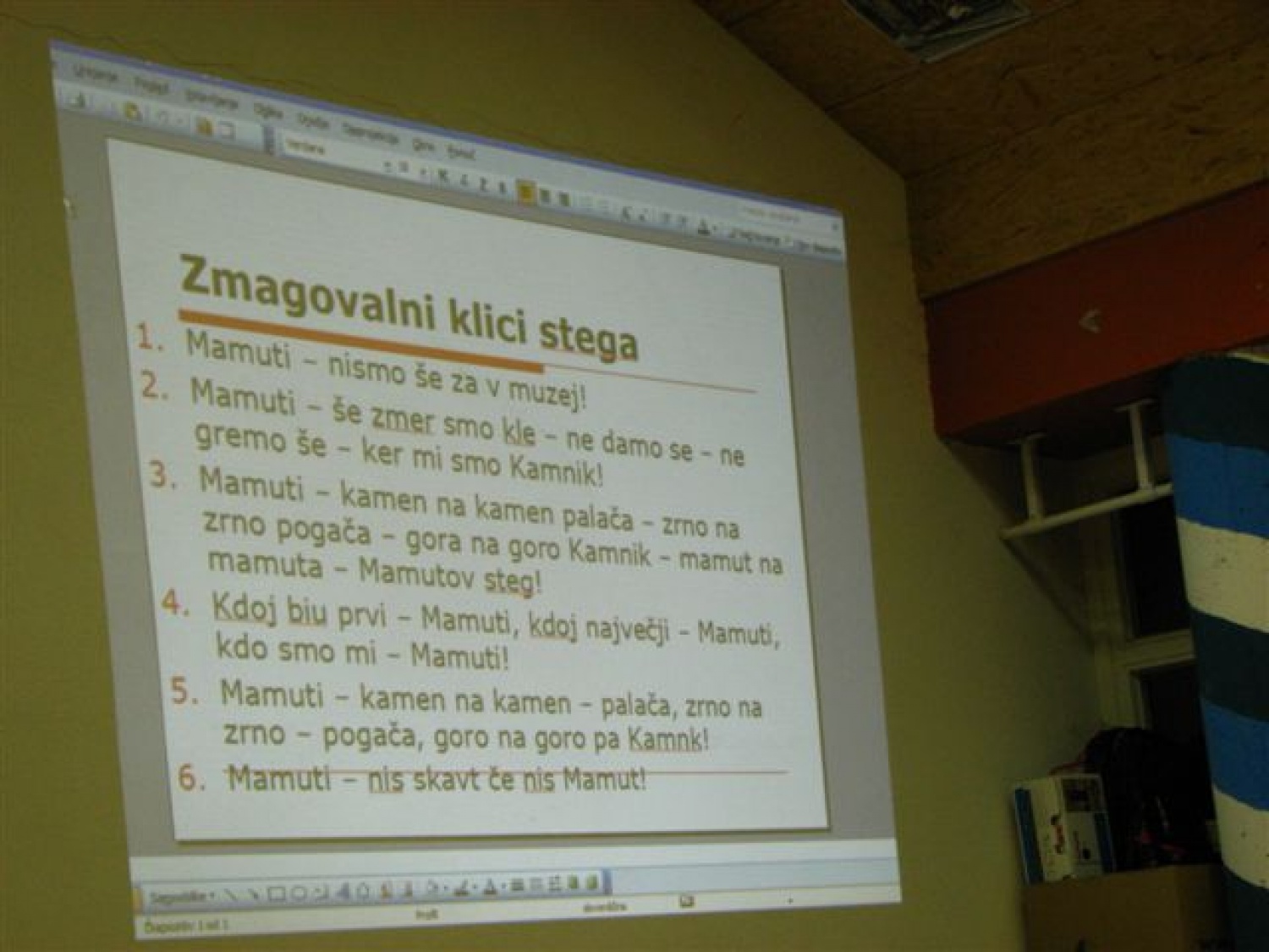 Kako smo izbirali klic Mamutovega stega - Kamnik 1