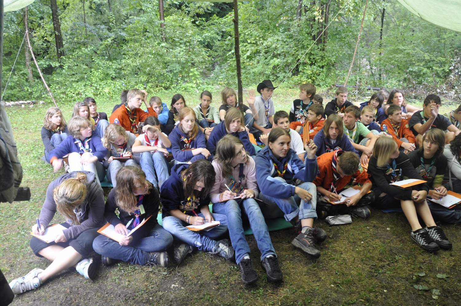 Učili smo se tudi v dežju