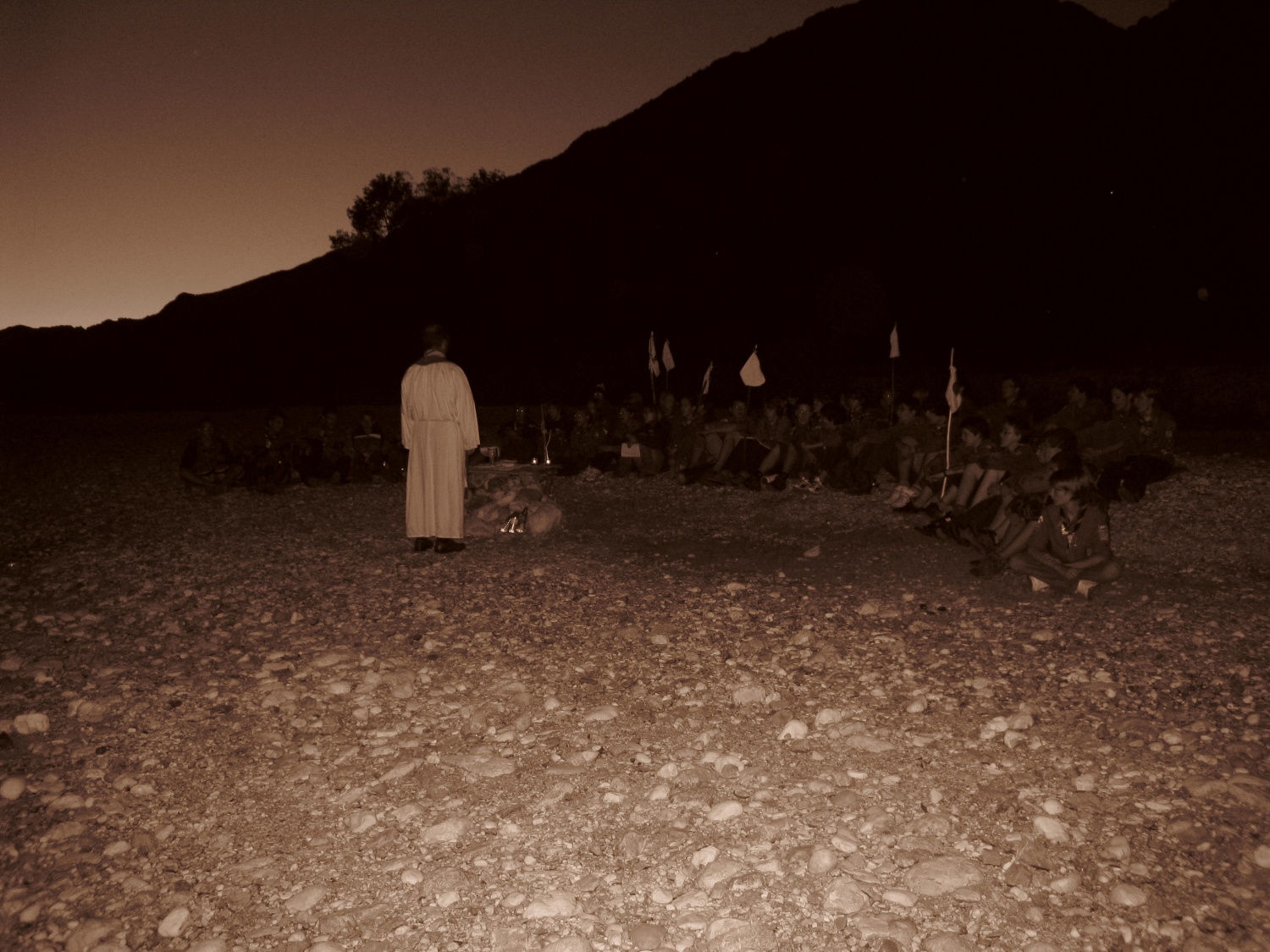 večerna maša ob Soči