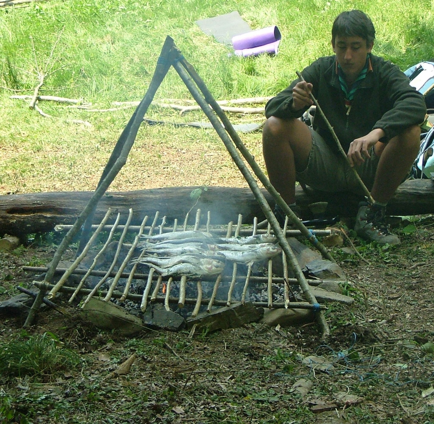 Postrvi na leskovem žaru