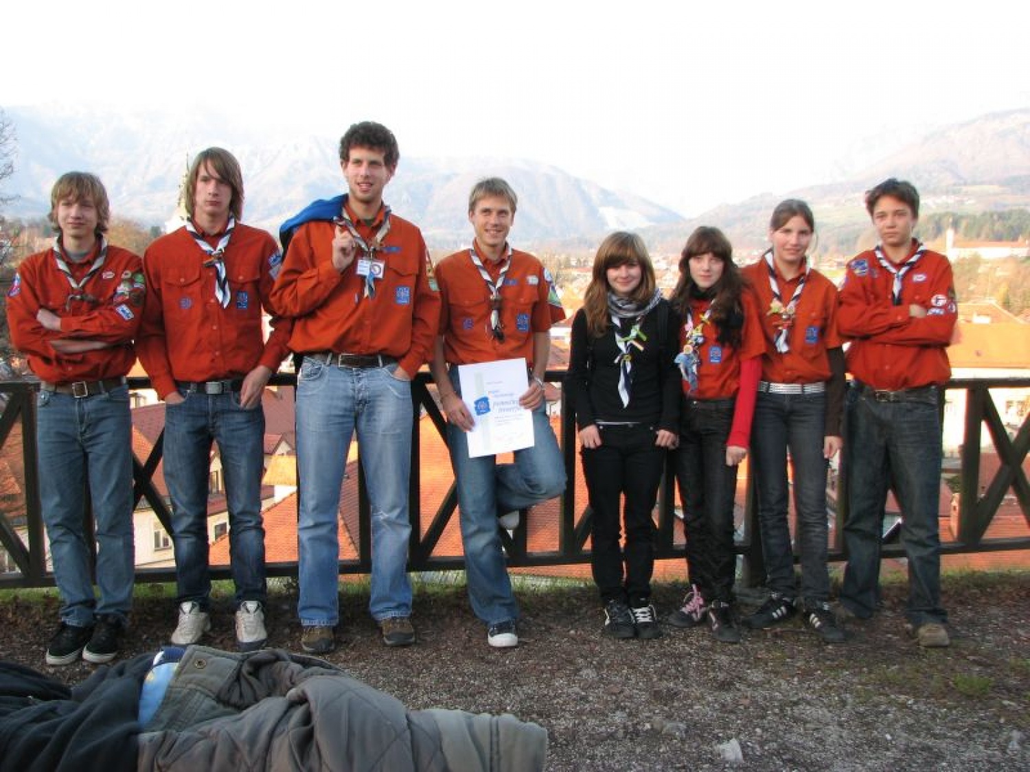 četovodja in polovica pod/vodnikov Čete Kamenčki na Malem gradu