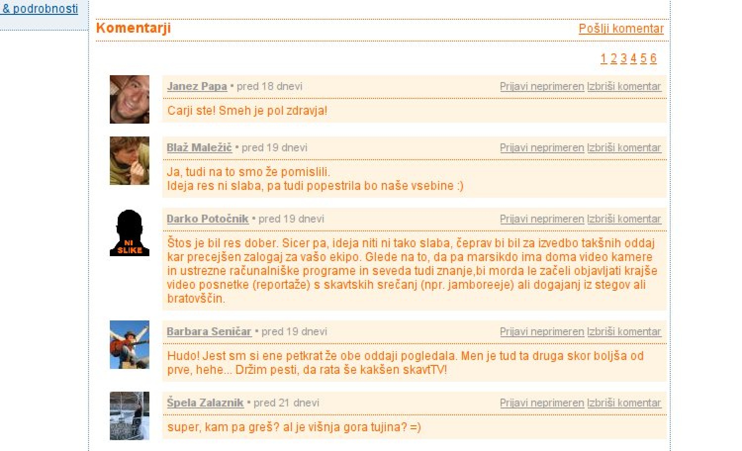 Novi komentarji - v članku