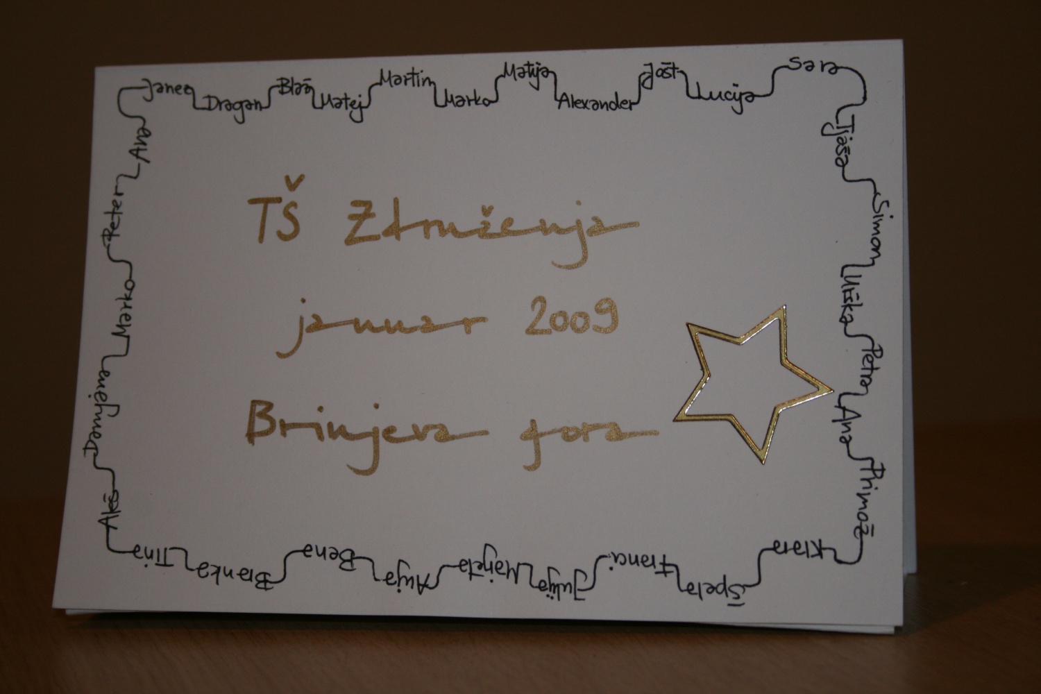 zadnja stran darilca