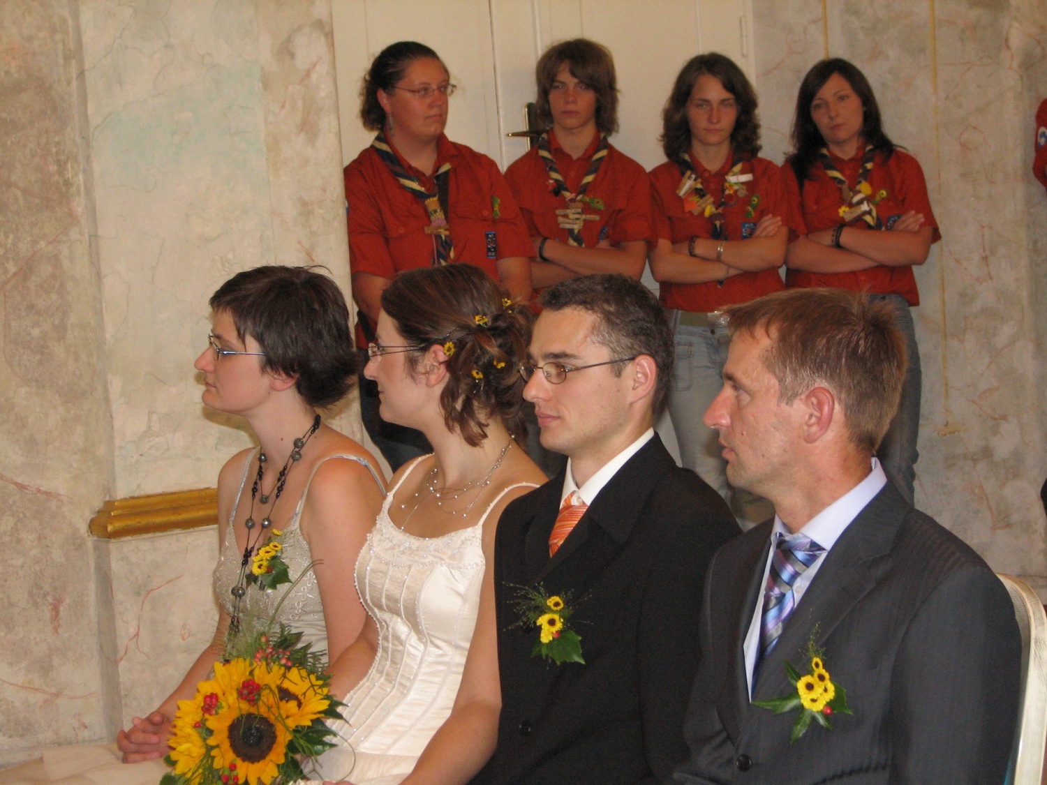 Slike s poroke Kristijana in Alenke Bratuša