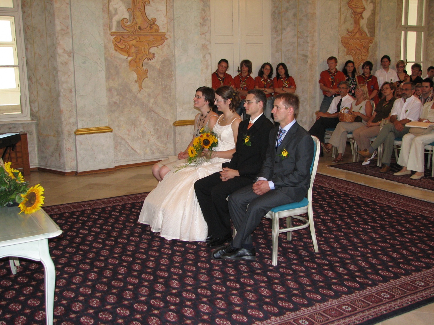 Slike s poroke Kristijana in Alenke Bratuša