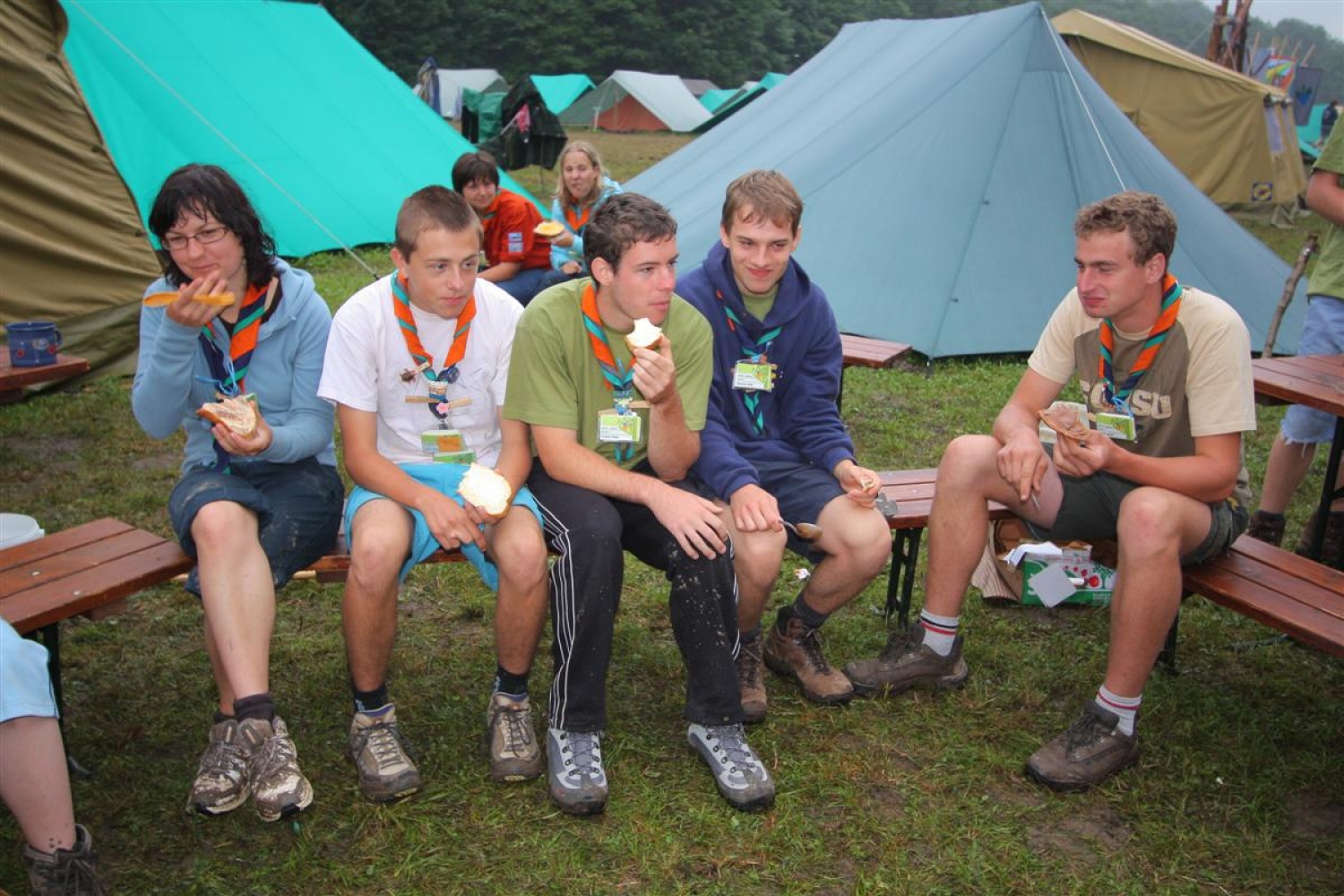 Jamboree 2008 - nedelja jutro in dež