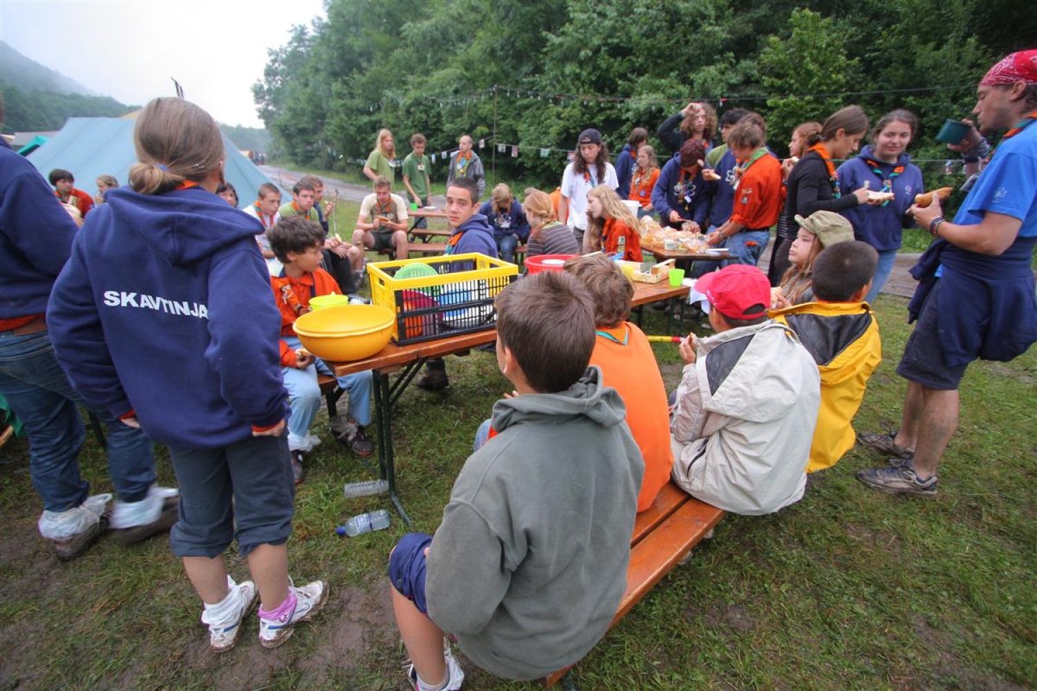 Jamboree 2008 - nedelja jutro in dež