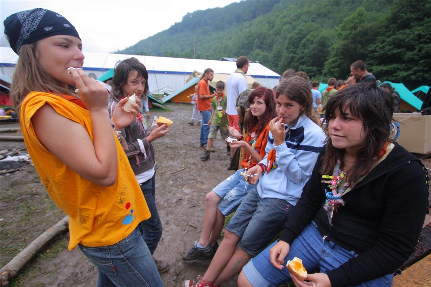 Jamboree 2008 - nedelja jutro in dež