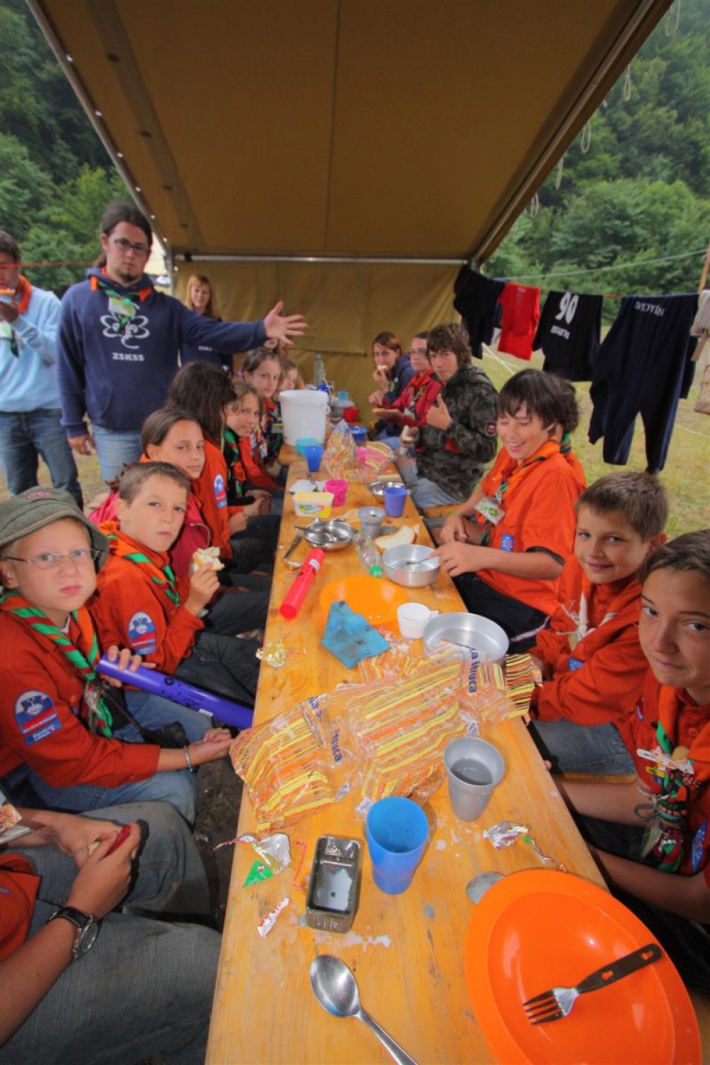 Jamboree 2008 - nedelja jutro in dež