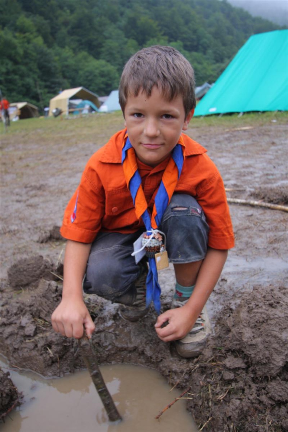 Jamboree 2008 - nedelja jutro in dež