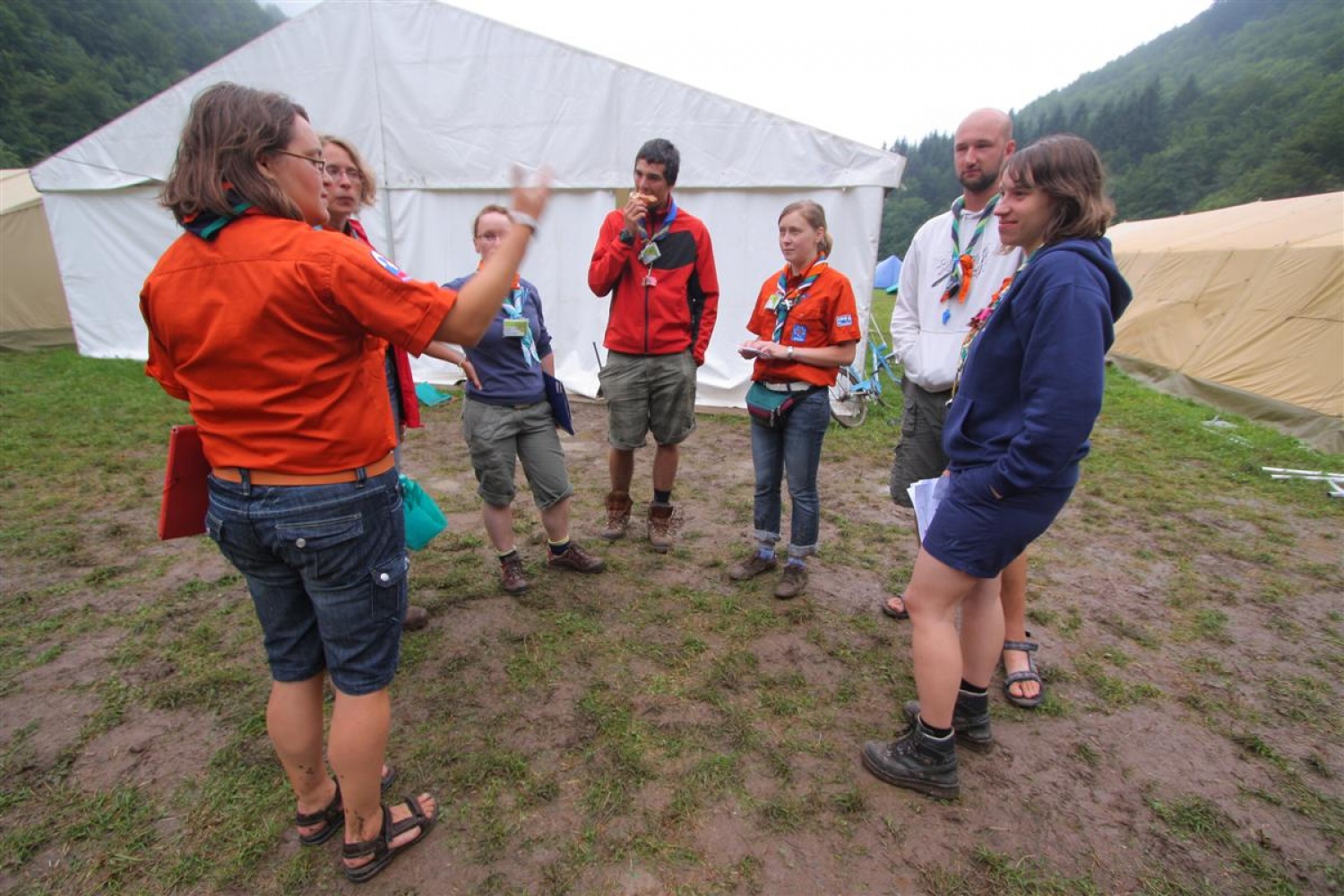 Jamboree 2008 - nedelja jutro in dež
