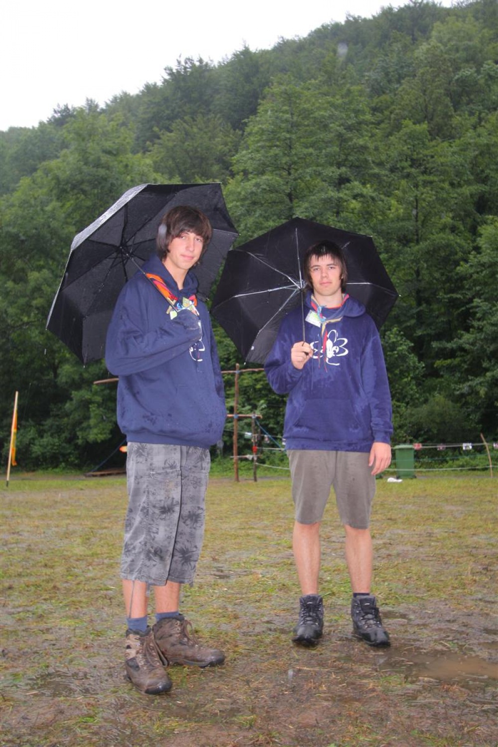 Jamboree 2008 - nedelja jutro in dež