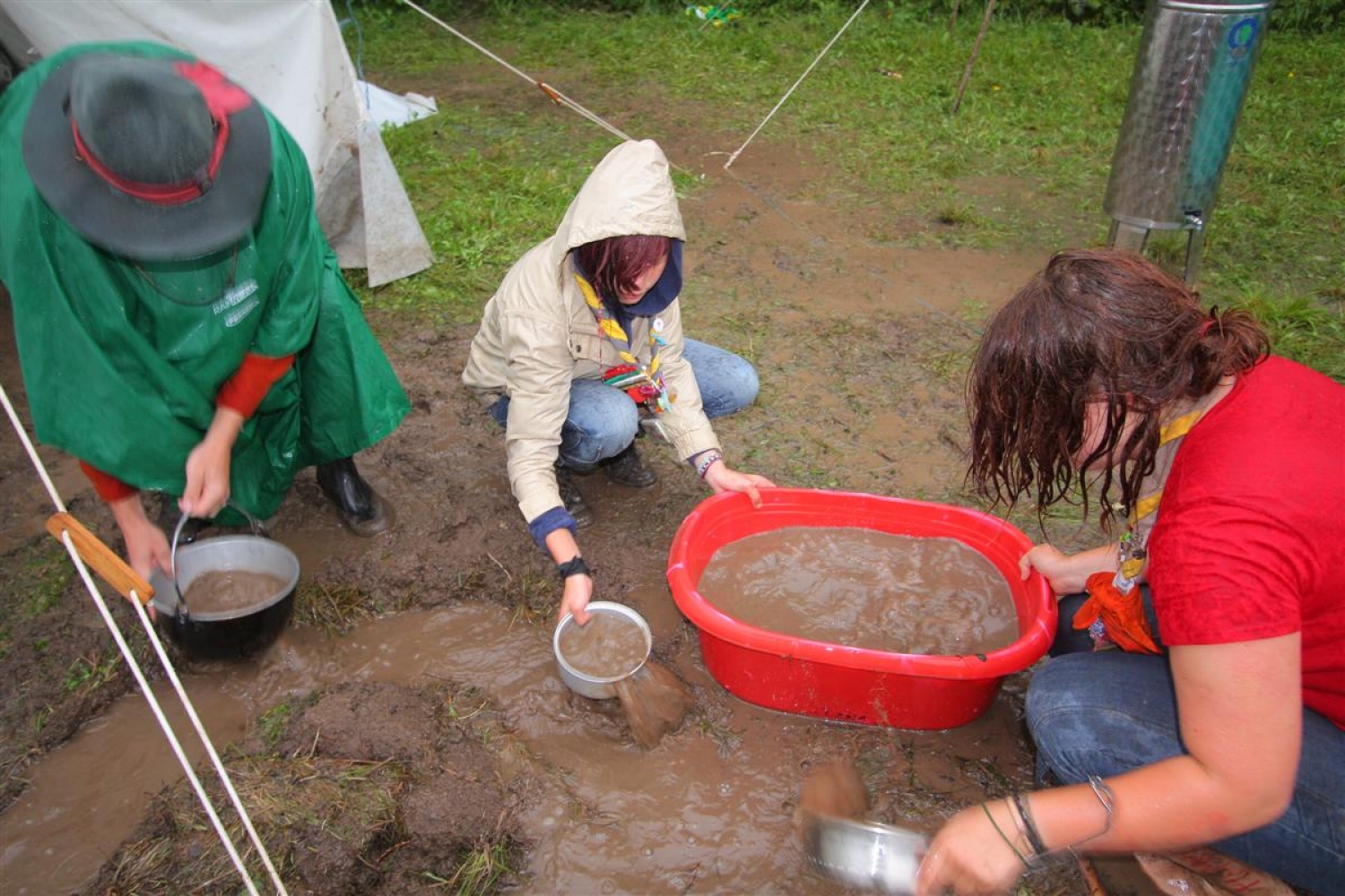 Jamboree 2008 - nedelja jutro in dež