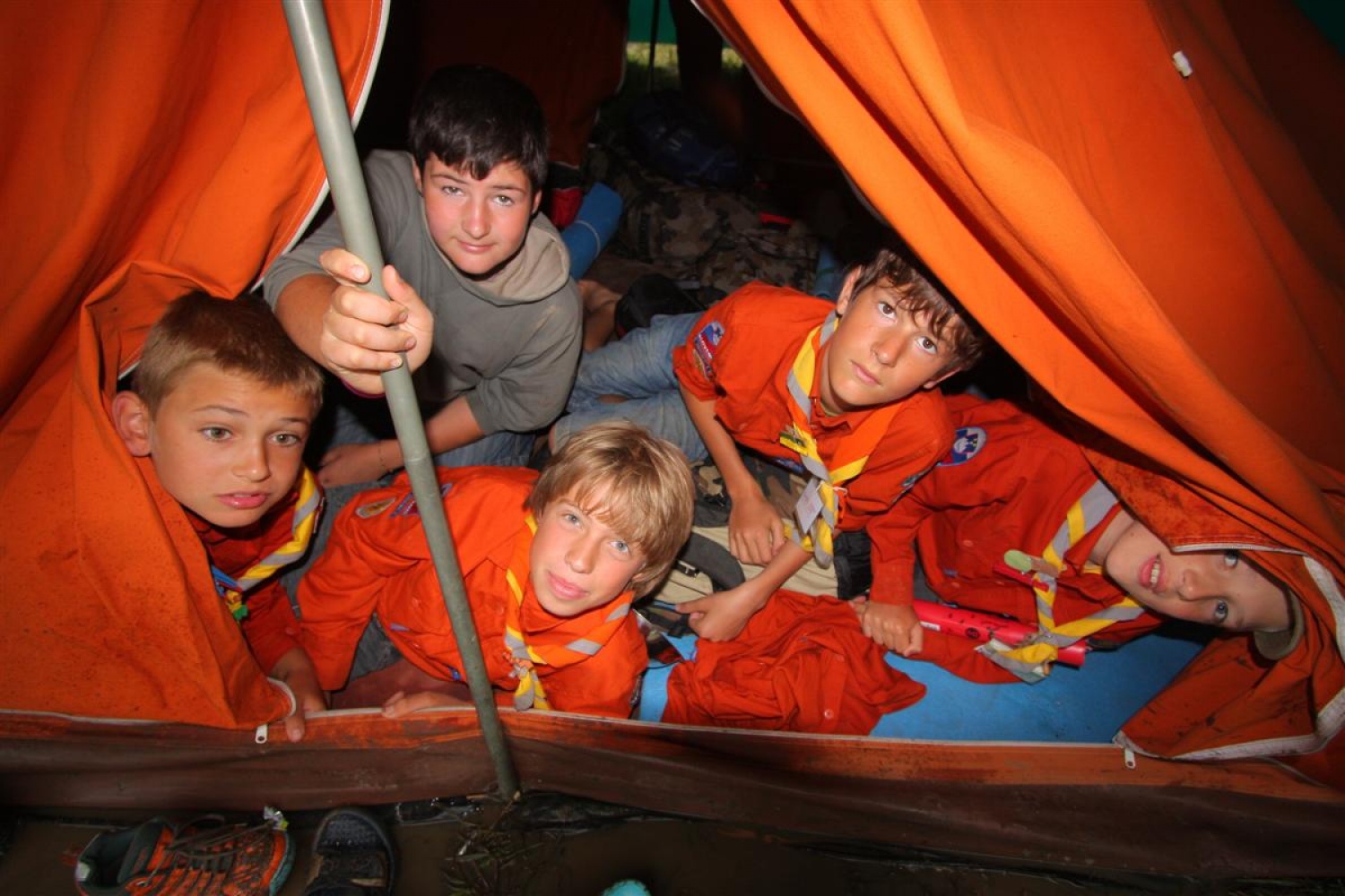 Jamboree 2008 - nedelja jutro in dež