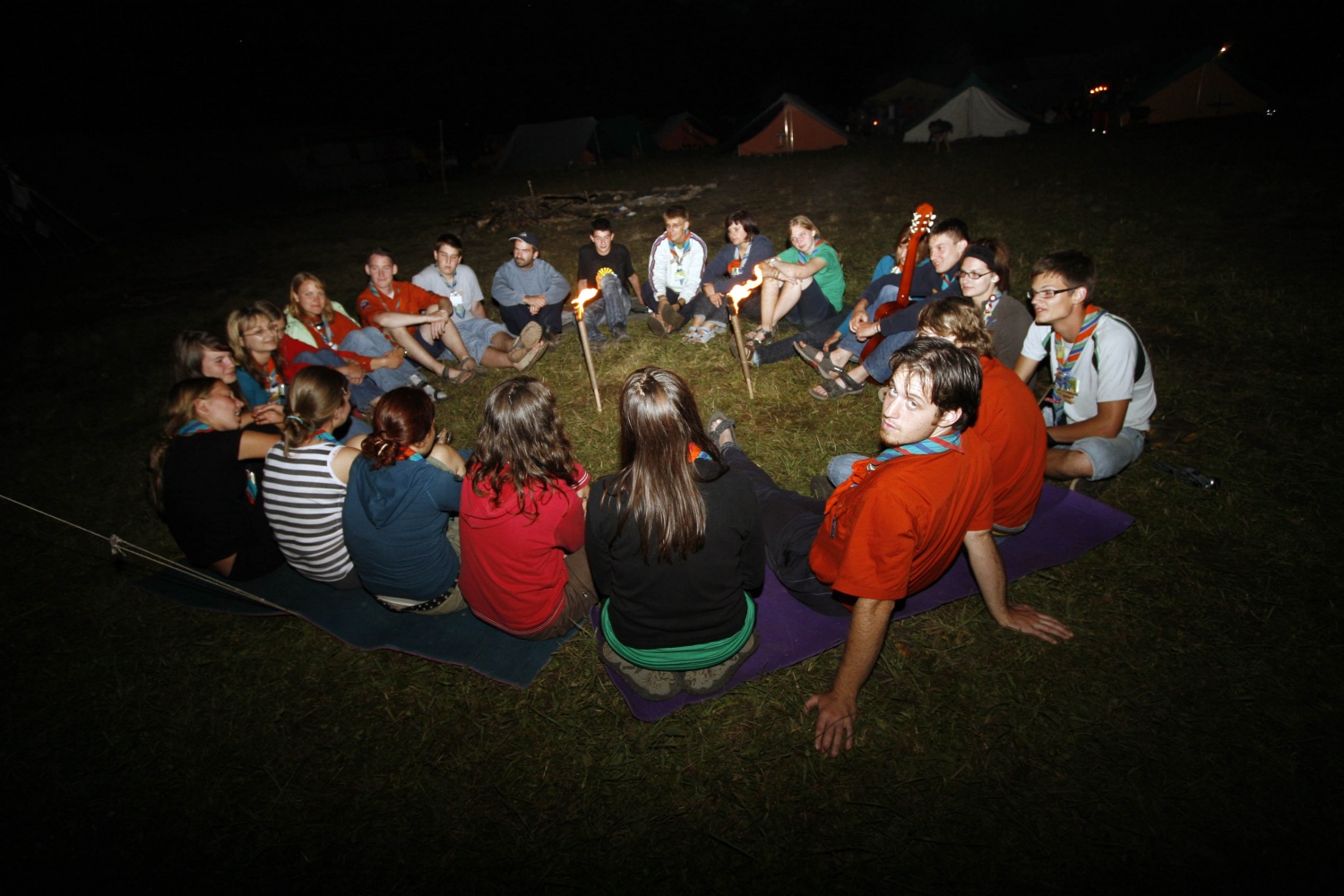 Prvi večer na skupnem delu Jamboreeja