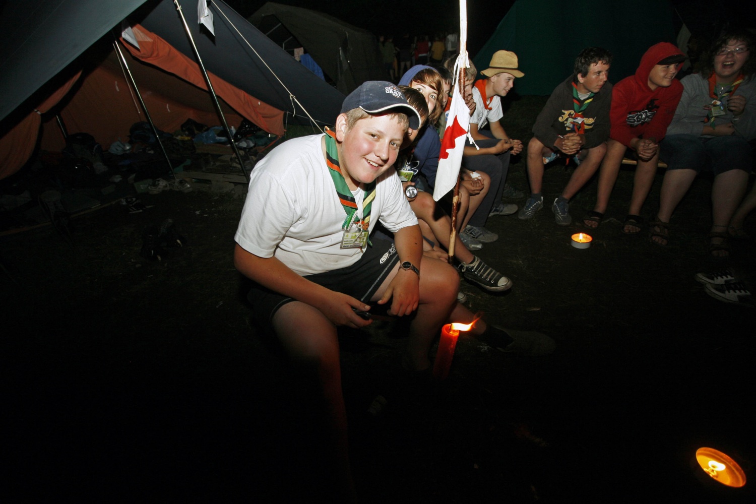 Prvi večer na skupnem delu Jamboreeja