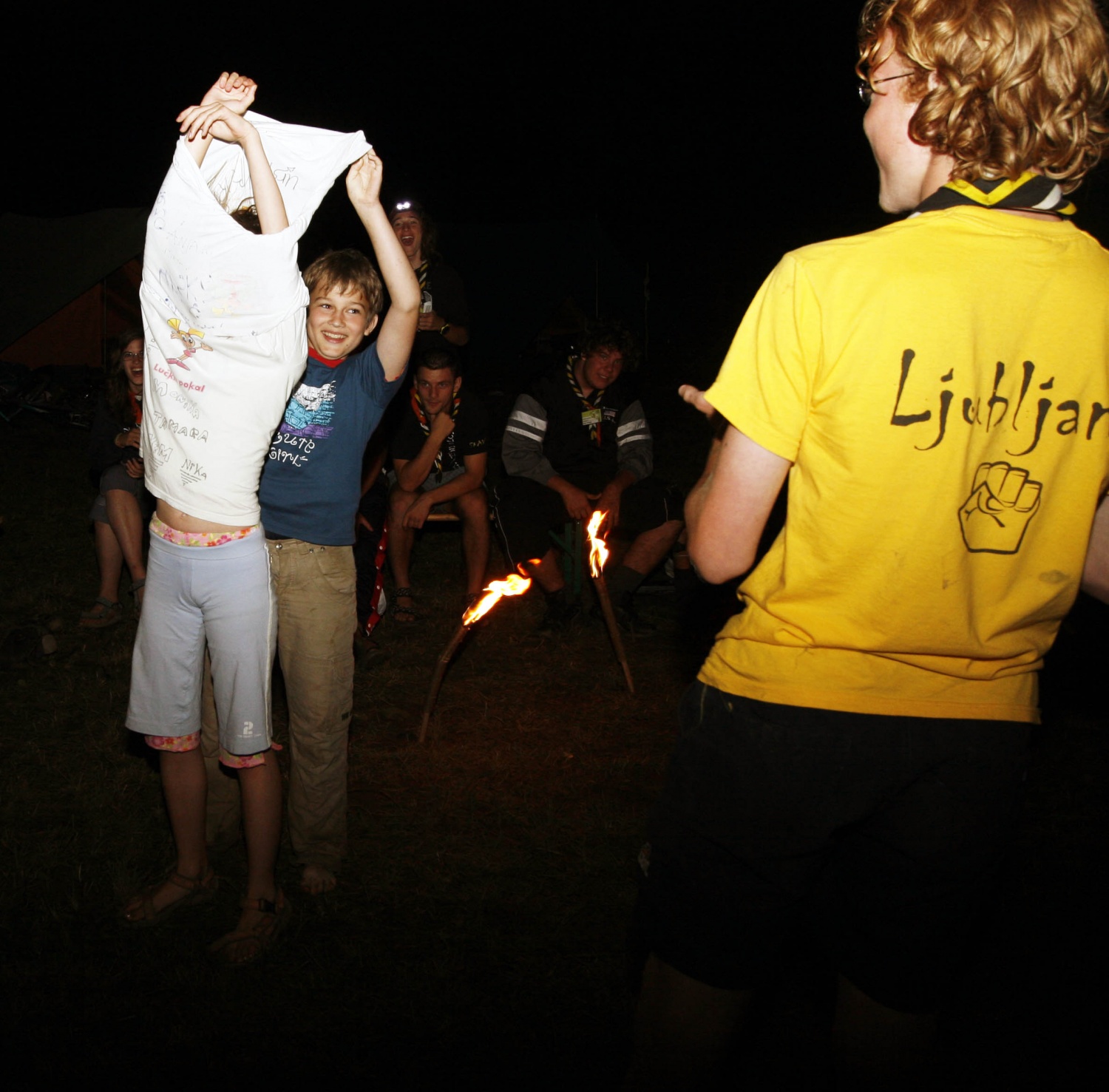 Prvi večer na skupnem delu Jamboreeja