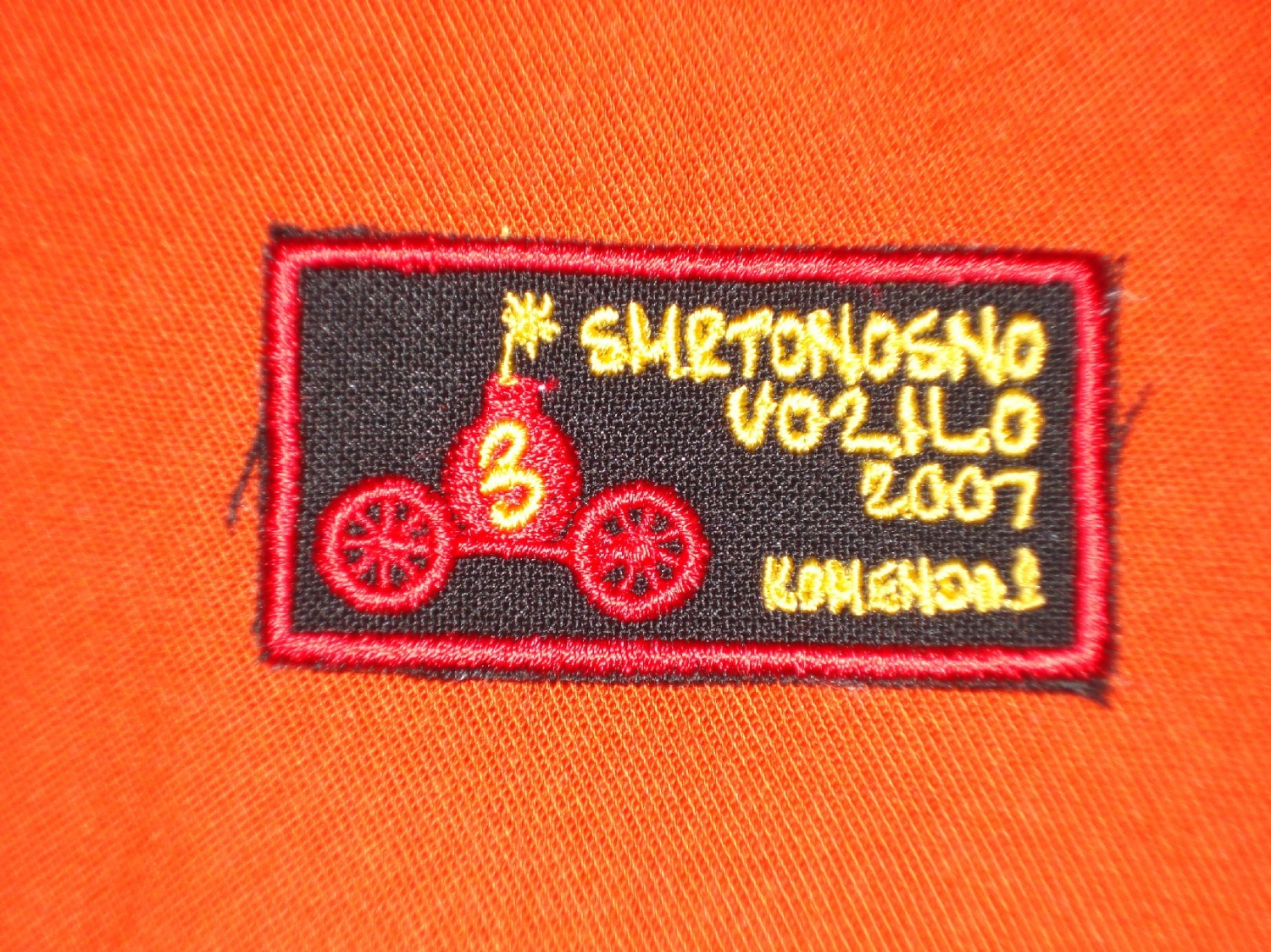 Našitek, nagrada in vozilo SV3