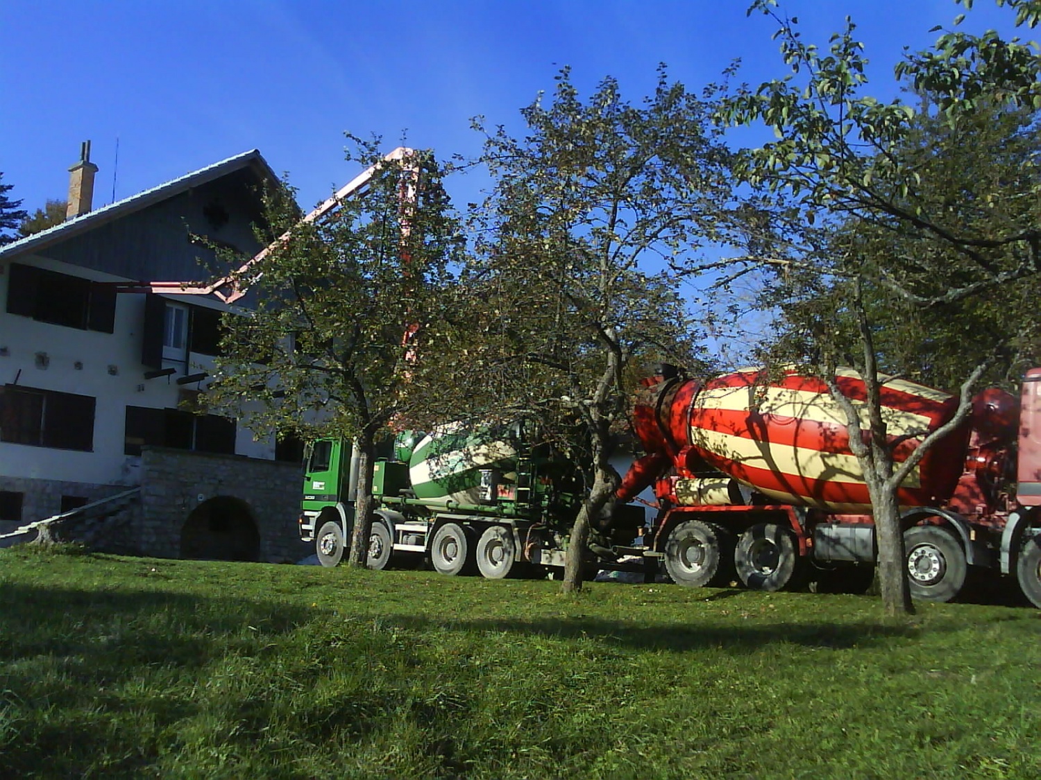 betoniranje plošč v 1. nadstropju