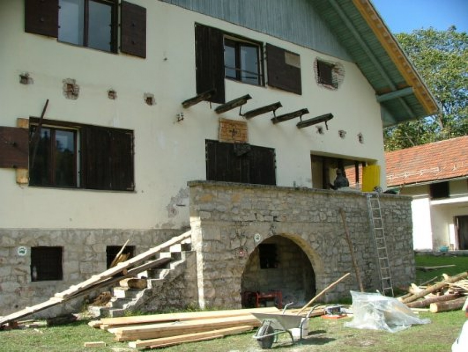 betoniranje plošč v 1. nadstropju