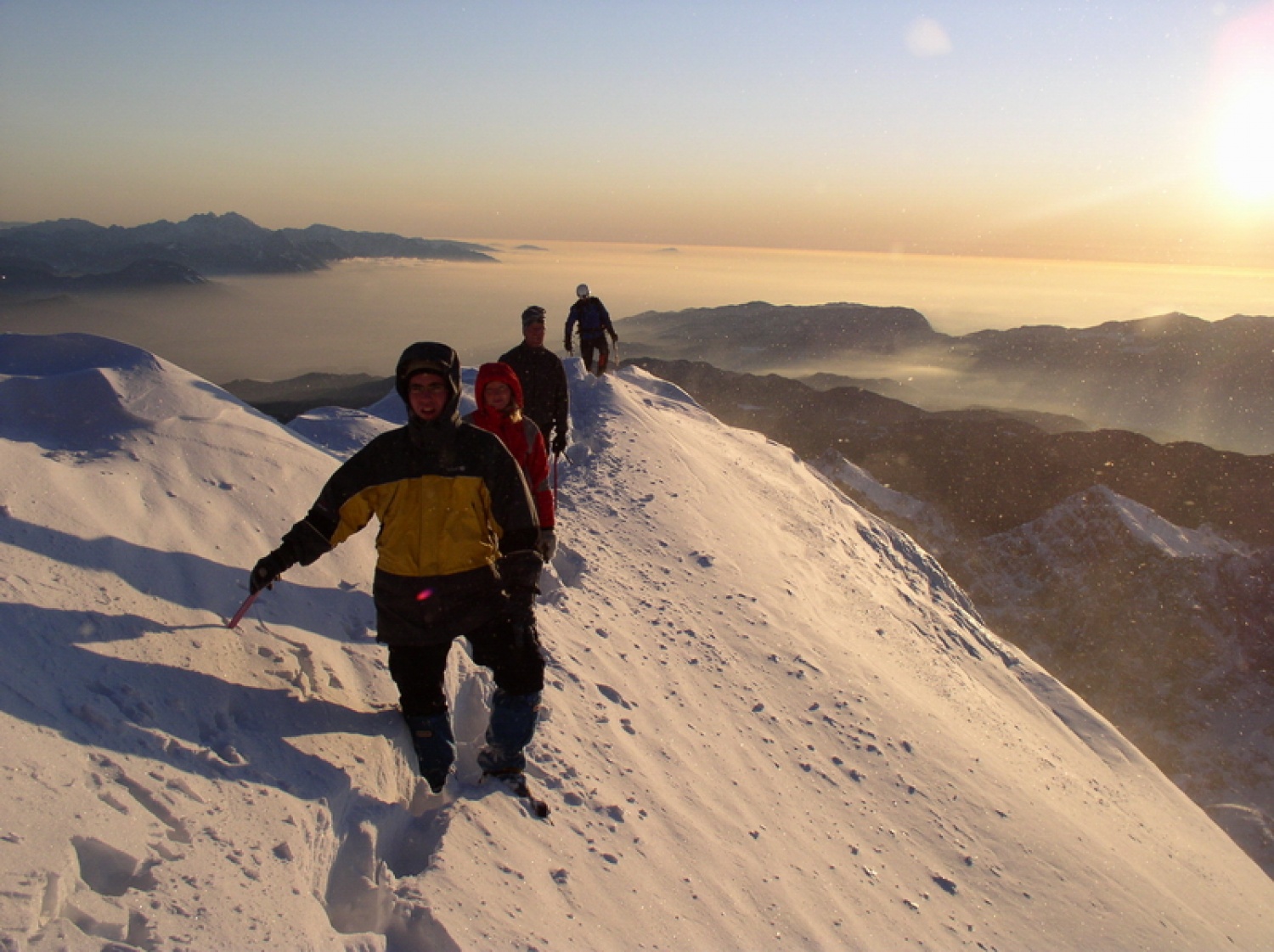 Na grebenu proti vrhu Triglava