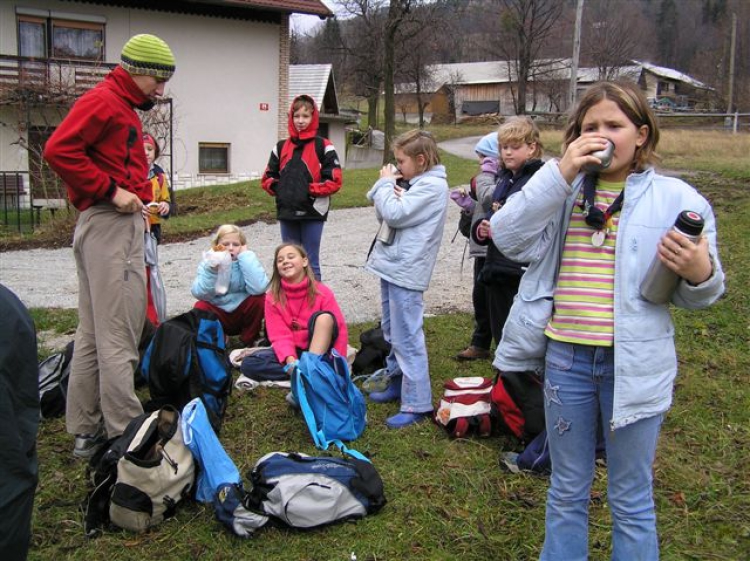 Počitek po prvem daljšem vzponu.