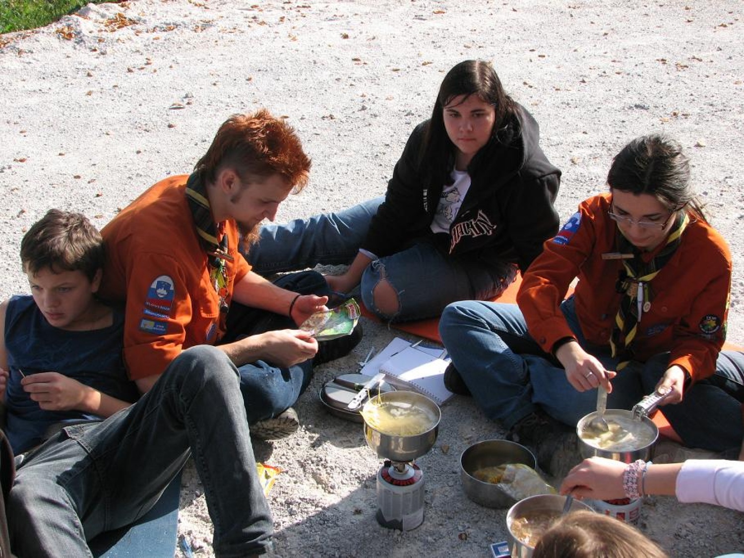 Izhod vodnikov čete Škotskih koliščarjev