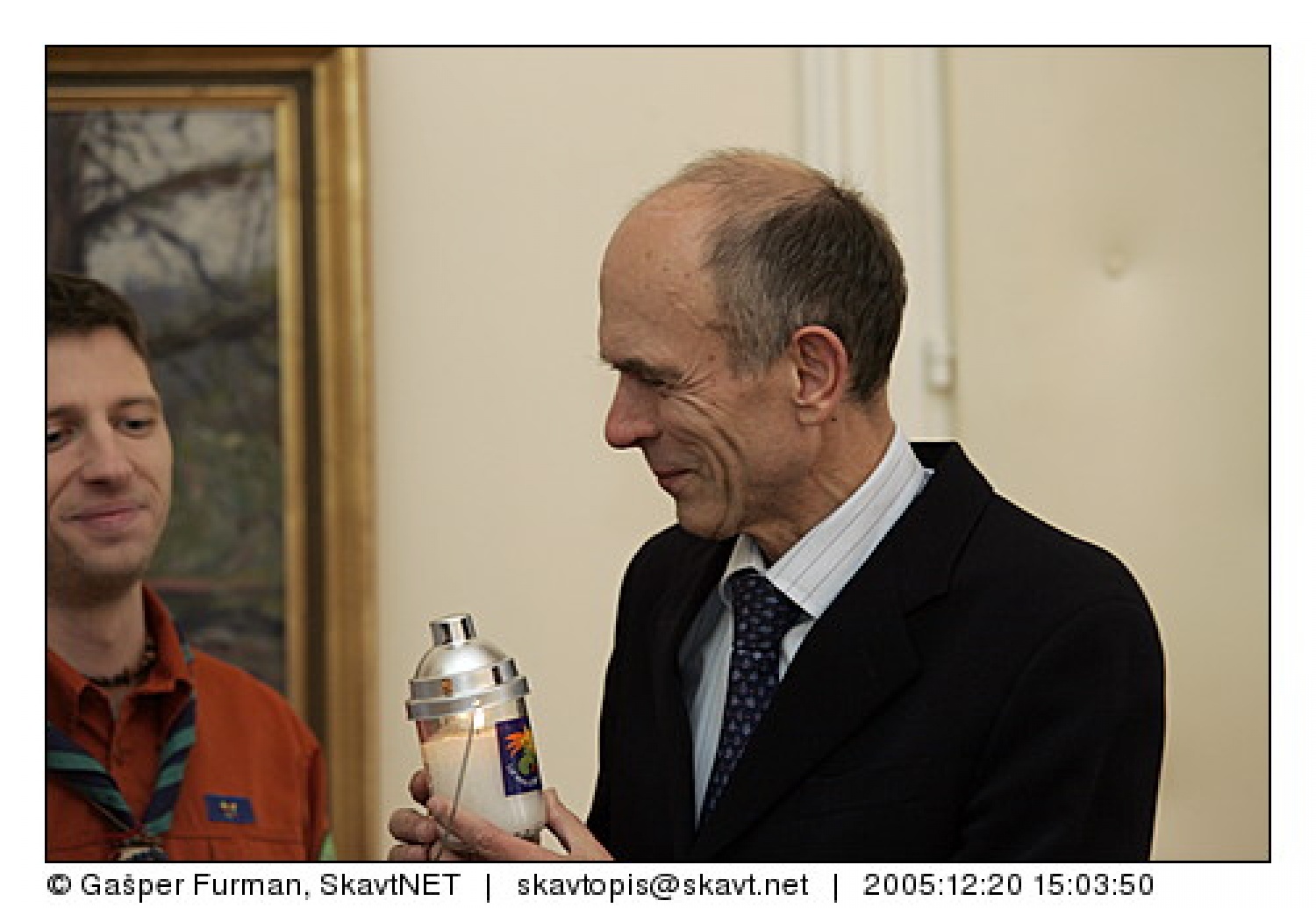 Luč miru iz Betlehema je sprejel tudi predsednik države dr. Janez Drnovšek.