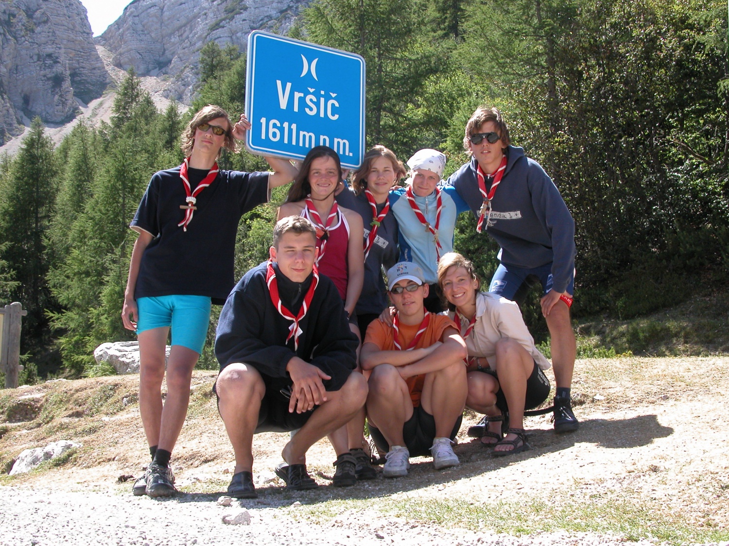 Polizani talarji na poti iz Komende, preko Vršiča do morja.