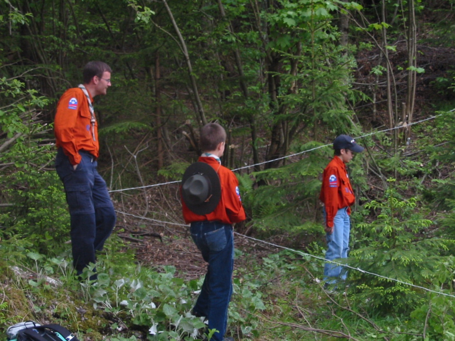Utrinki iz obljub bovških skavtov.