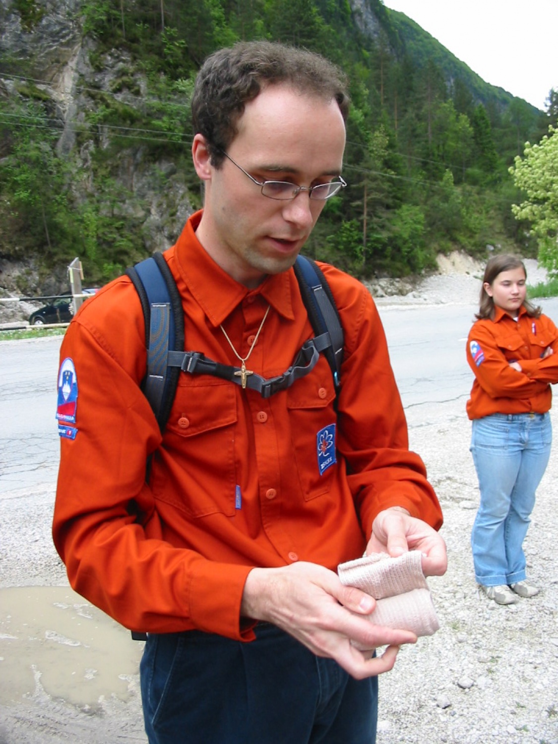 Utrinki iz obljub bovških skavtov.