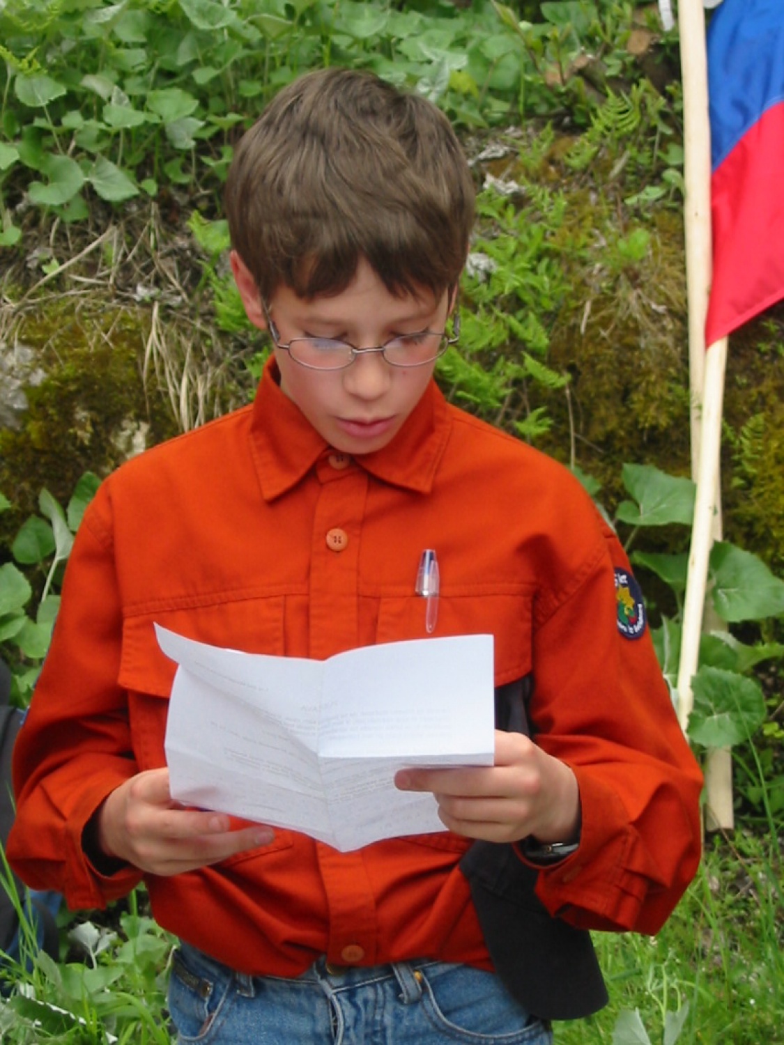 Utrinki iz obljub bovških skavtov.