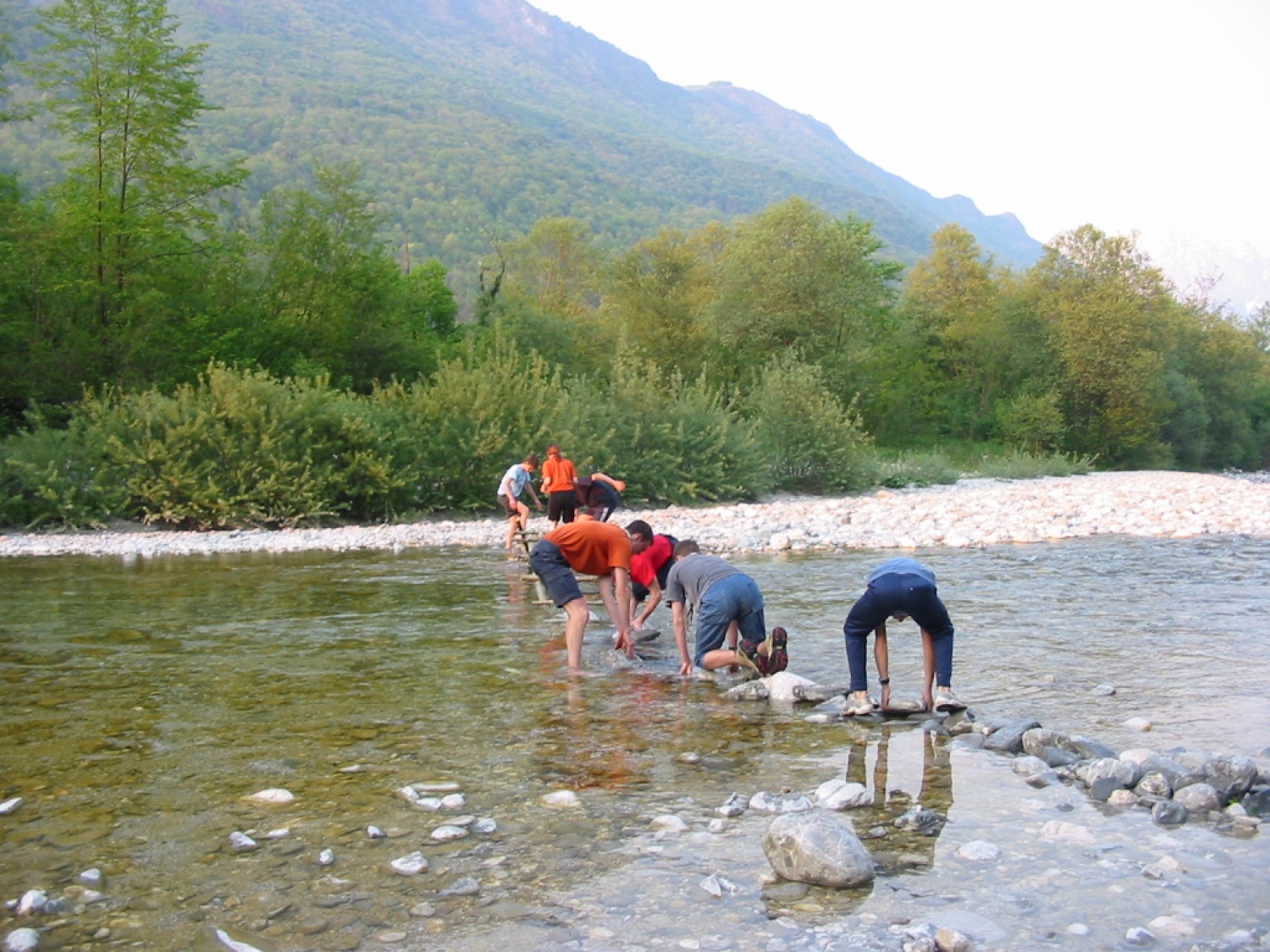 priprava prehoda čez reko