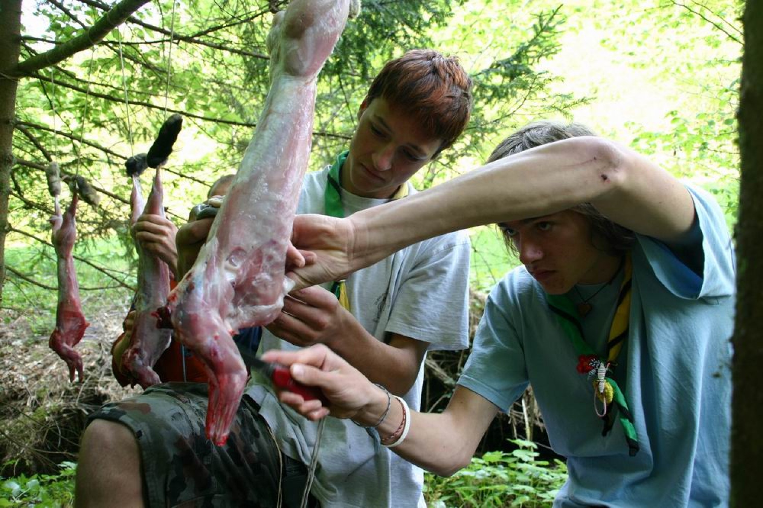 Fotografije z vikenda preživetja v naravi.