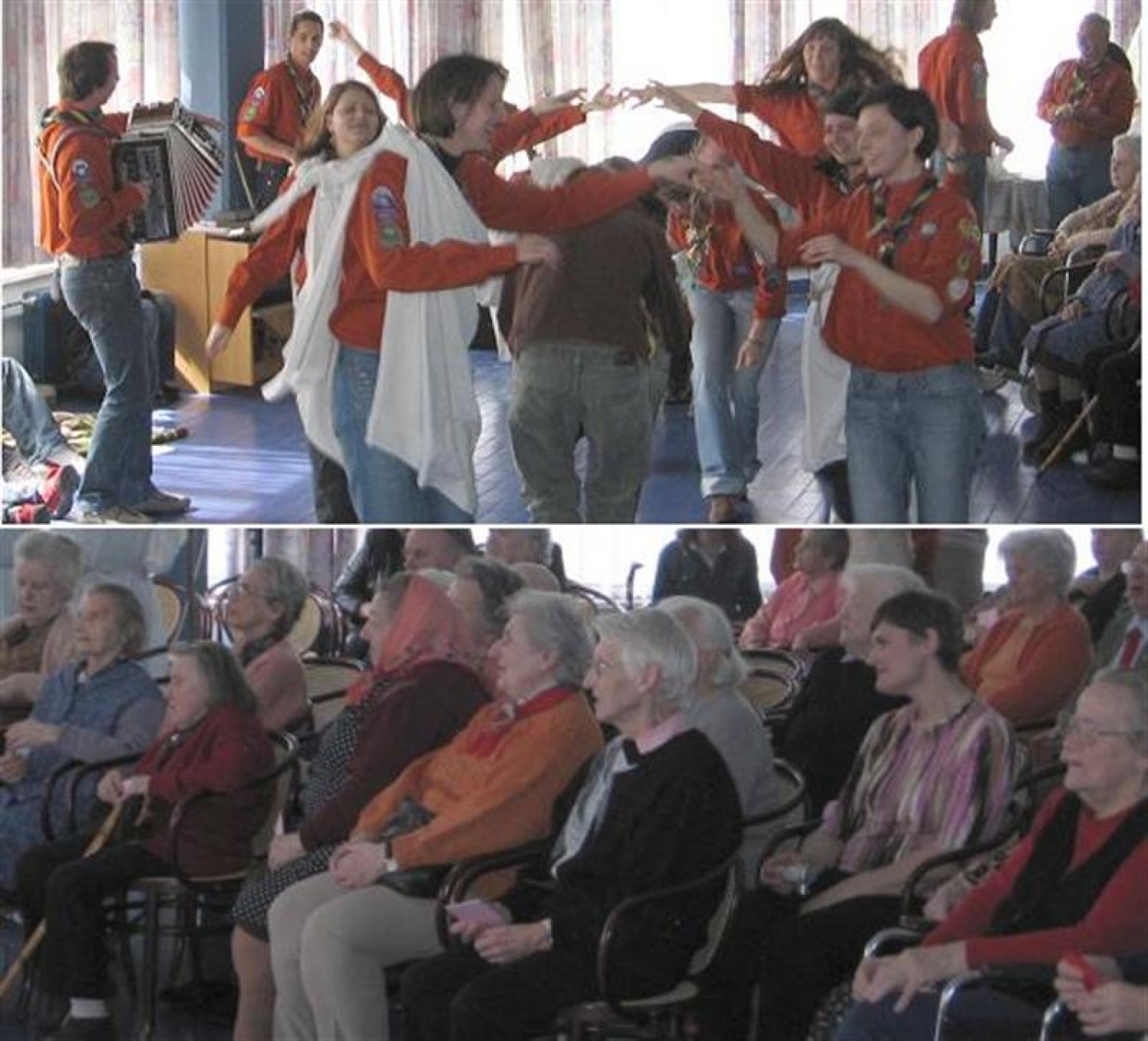 Velikonočni obisk skavtov v domu starejših občanov.