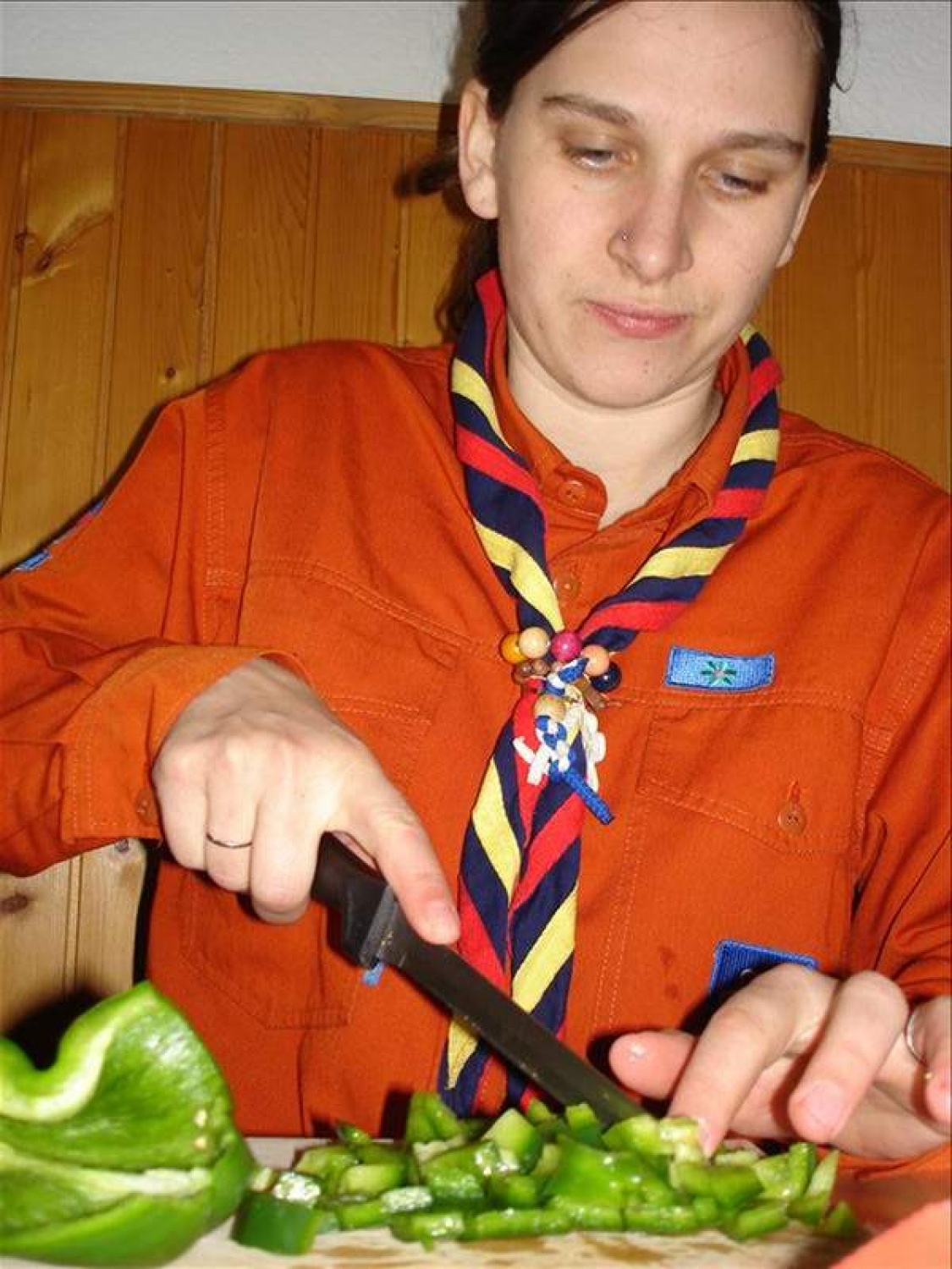 Najprej smo narezali sestavine.