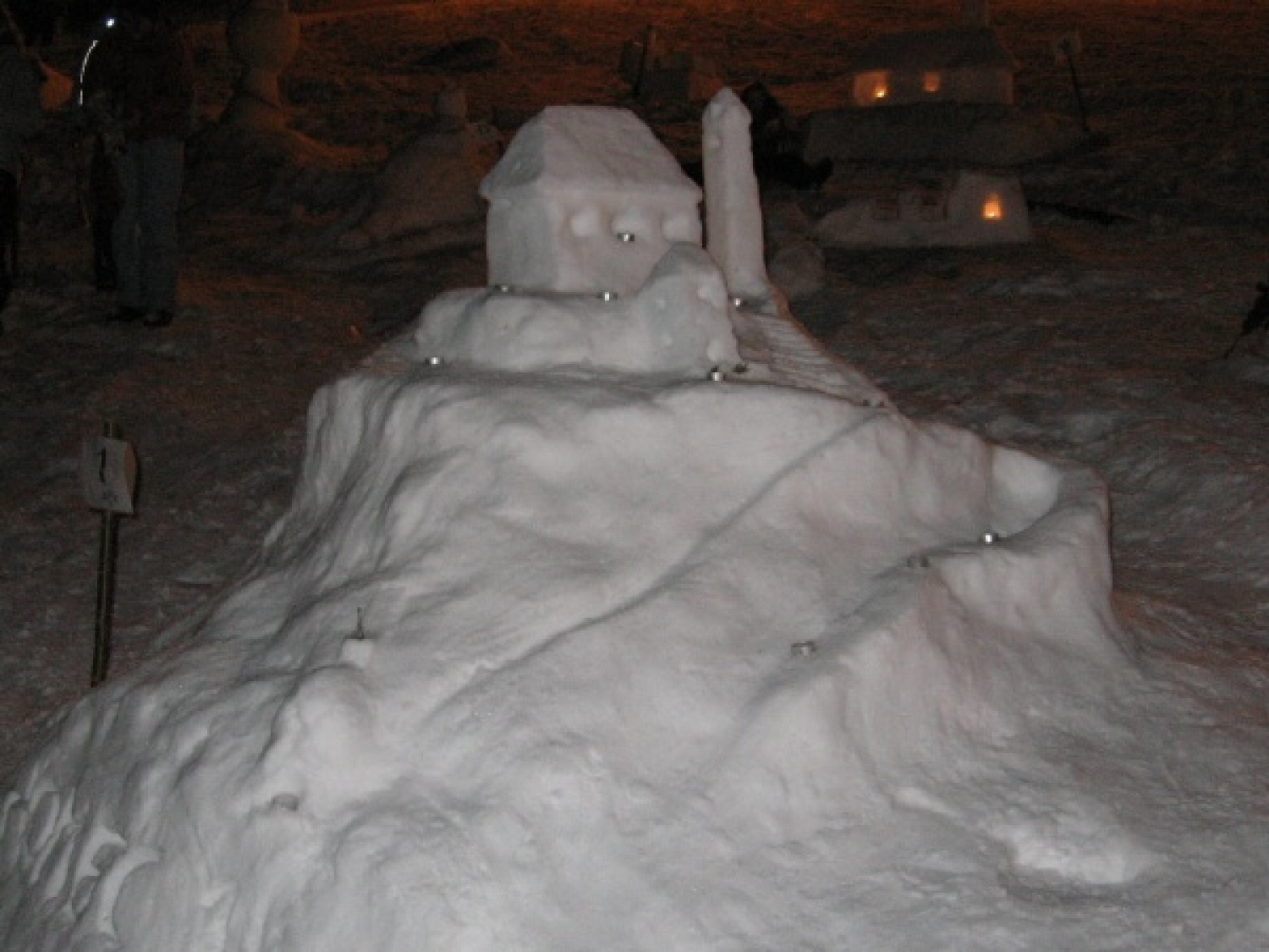 Na slikah lahko vidite trenutke iz skavtske maše. Udeležili so se jo lahko (za skavte je bila obvezna ;-)) tudi starši, dedki, babice in razni hišni ljubljenčki, če le niso bili preveč zmrzljivi. Slikane so tudi naše korenine - s snega. Kar naglejte se jih; Če ne verjamete, da so jih naredili skavti, lahko pokukate še na stran http://celje1.skavt.net ,kjer imamo vse črno na belem. Na koncu pa so nas obiskali čisto pravi Grajski bruhalci ognja.