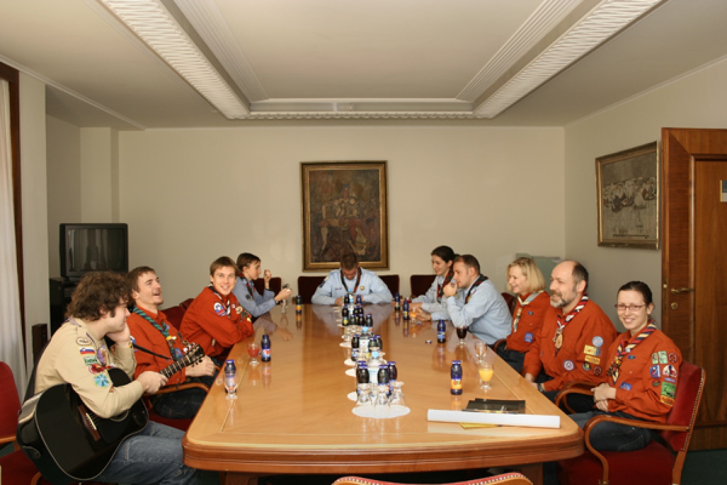 Sestanek "skavtske poslanske skupine" po sprejemu