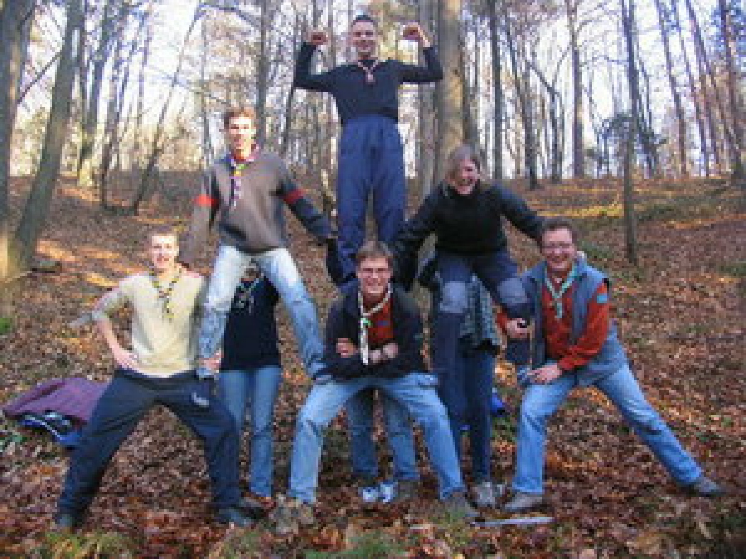 Na eni izmed točk pri igrah smo postavljali tudi žive skulpture.