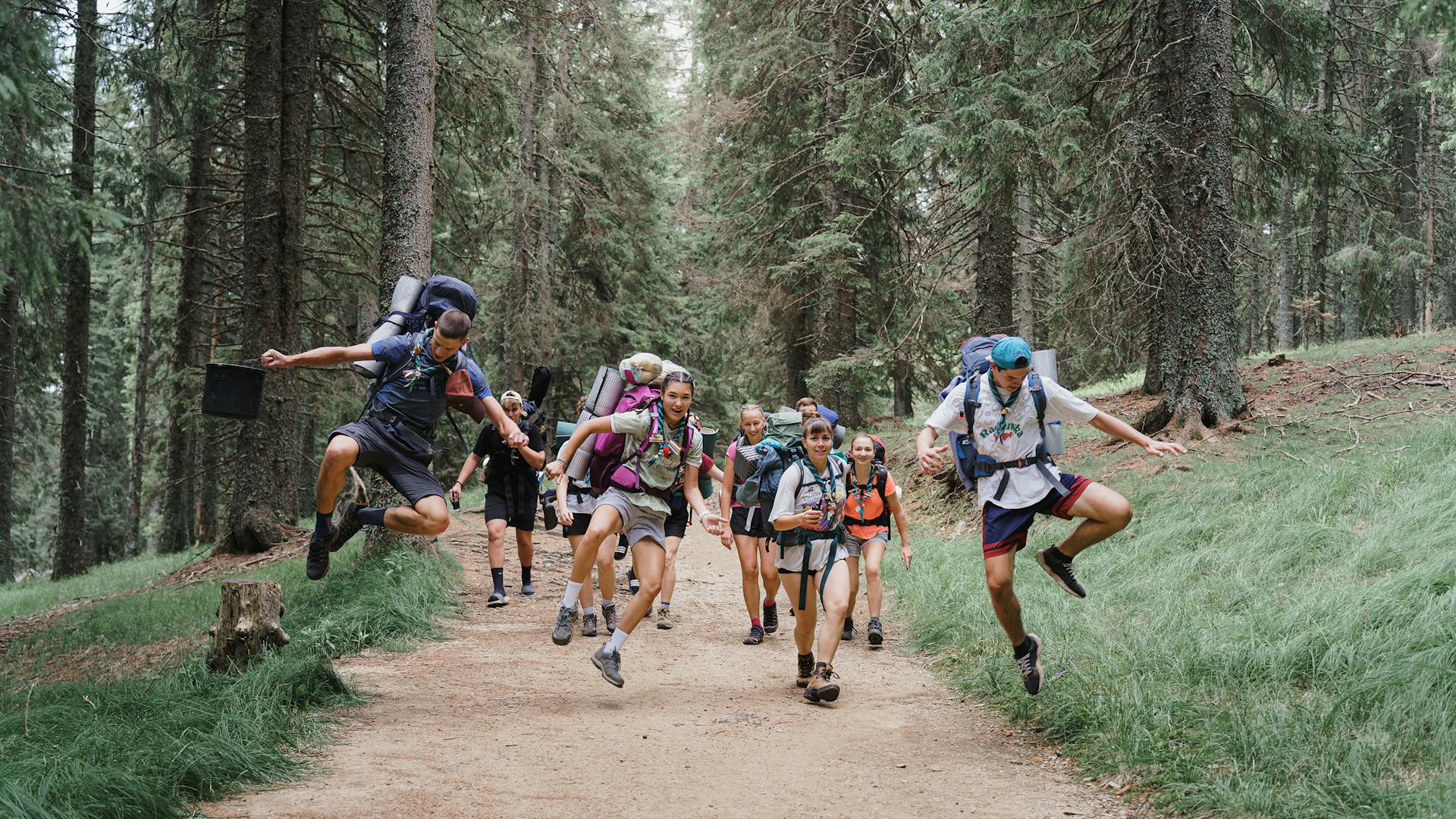 Explorers in the woods