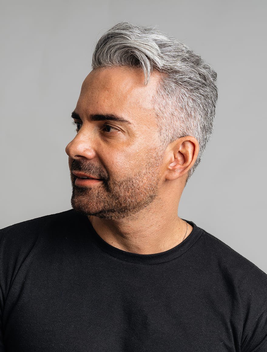 Man looking to the side