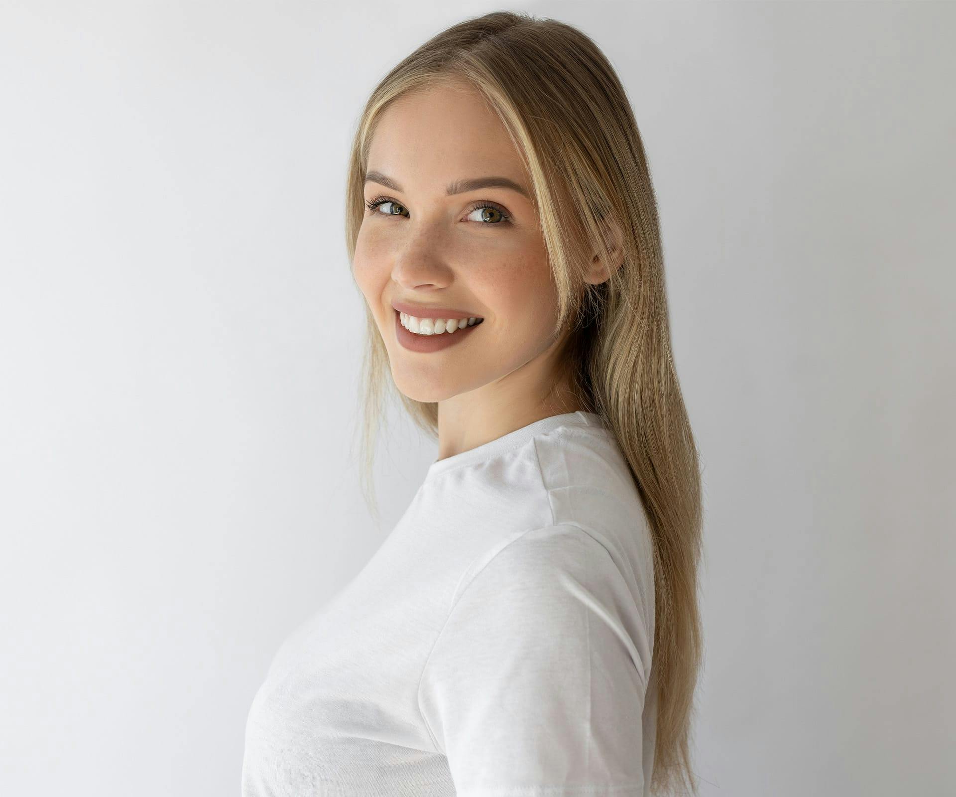 woman smiling