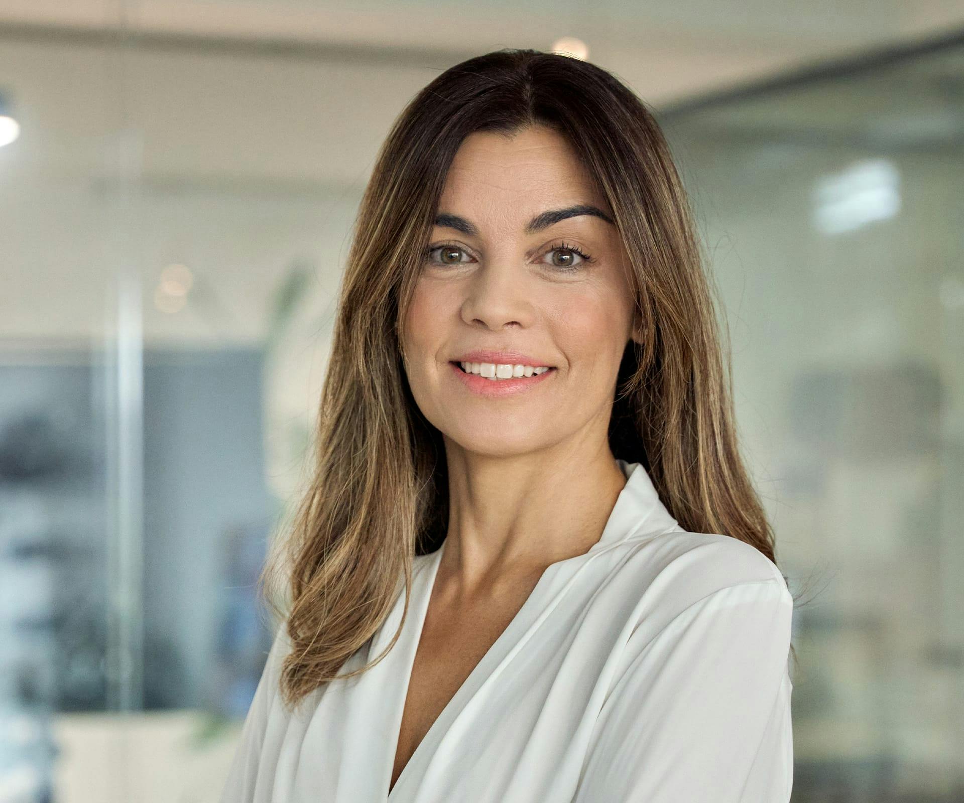 woman smiling