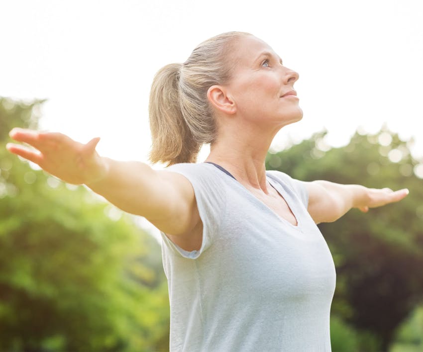 woman doing yoga
