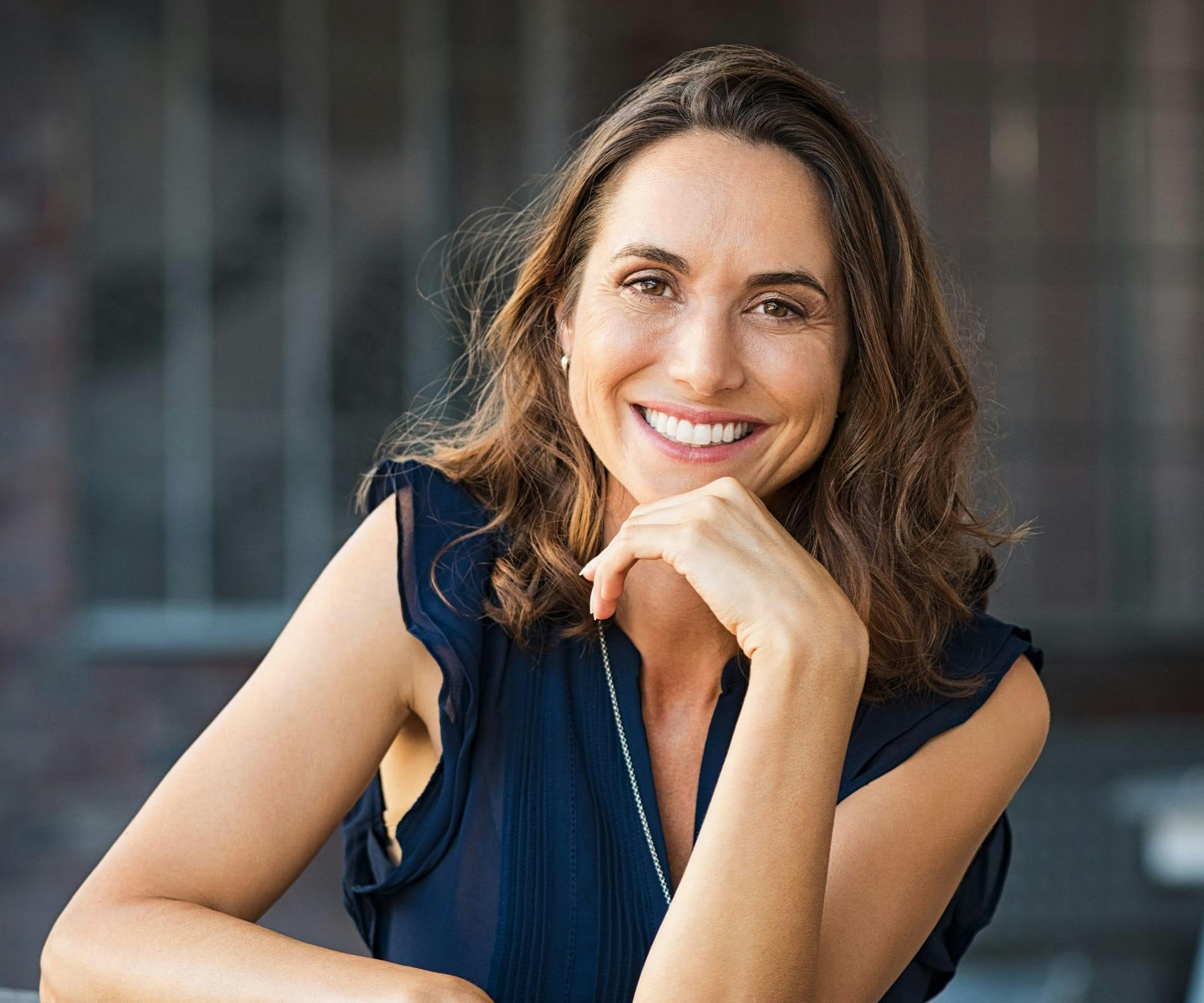 woman smiling